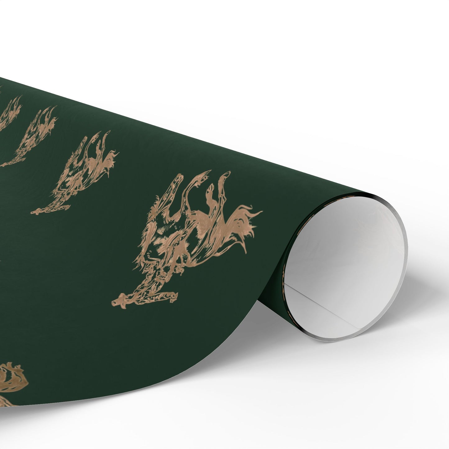 Green Rodeo Cowboy Western Wrapping Paper Roll