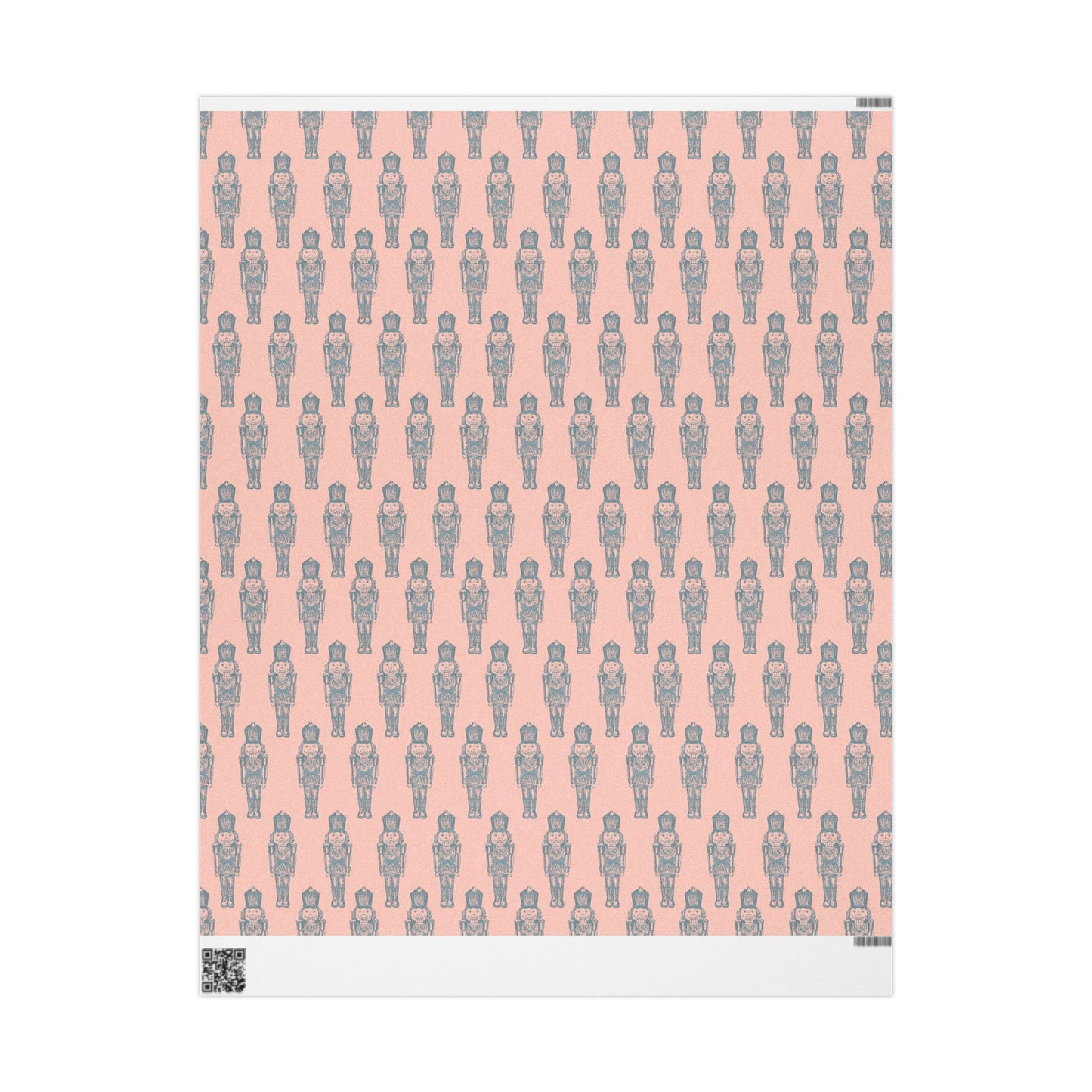 Coral & Blue Nutcracker Wrapping Paper