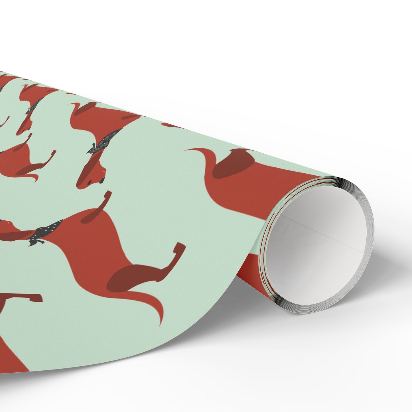 Sage Weenie Dog With Bandana's Wrapping Paper