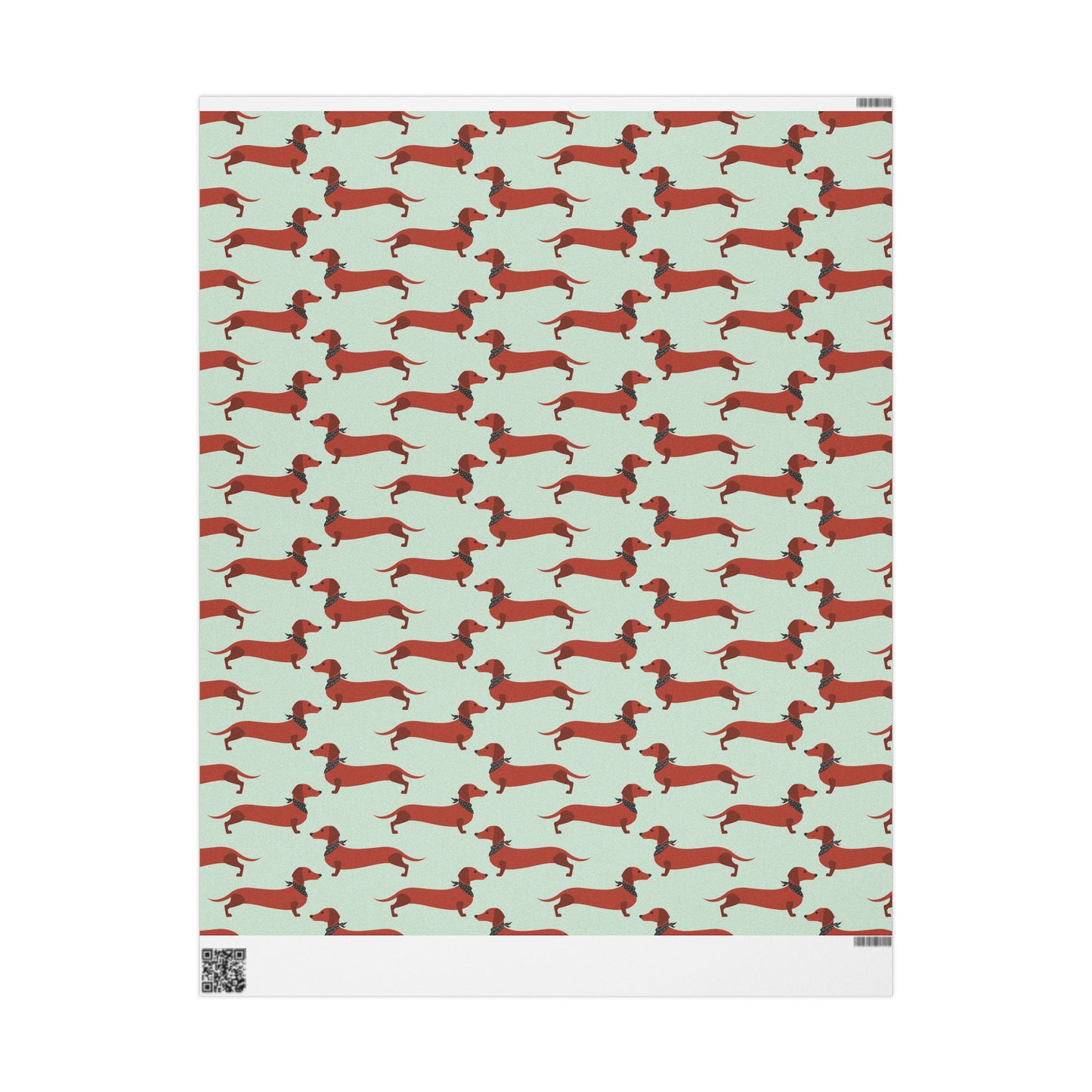 Sage Weenie Dog With Bandana's Wrapping Paper