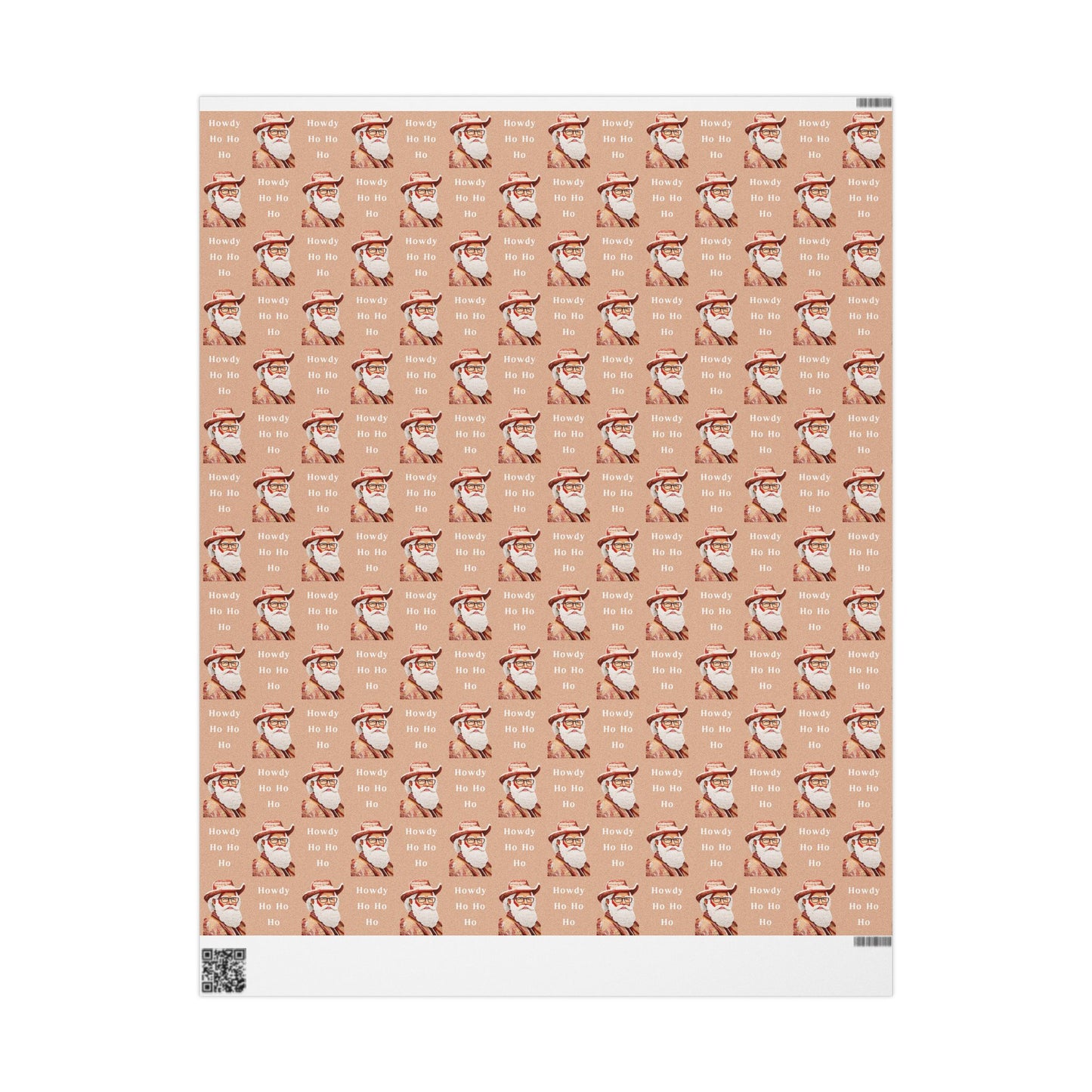Western Cowboy Santa Christmas Wrapping Paper