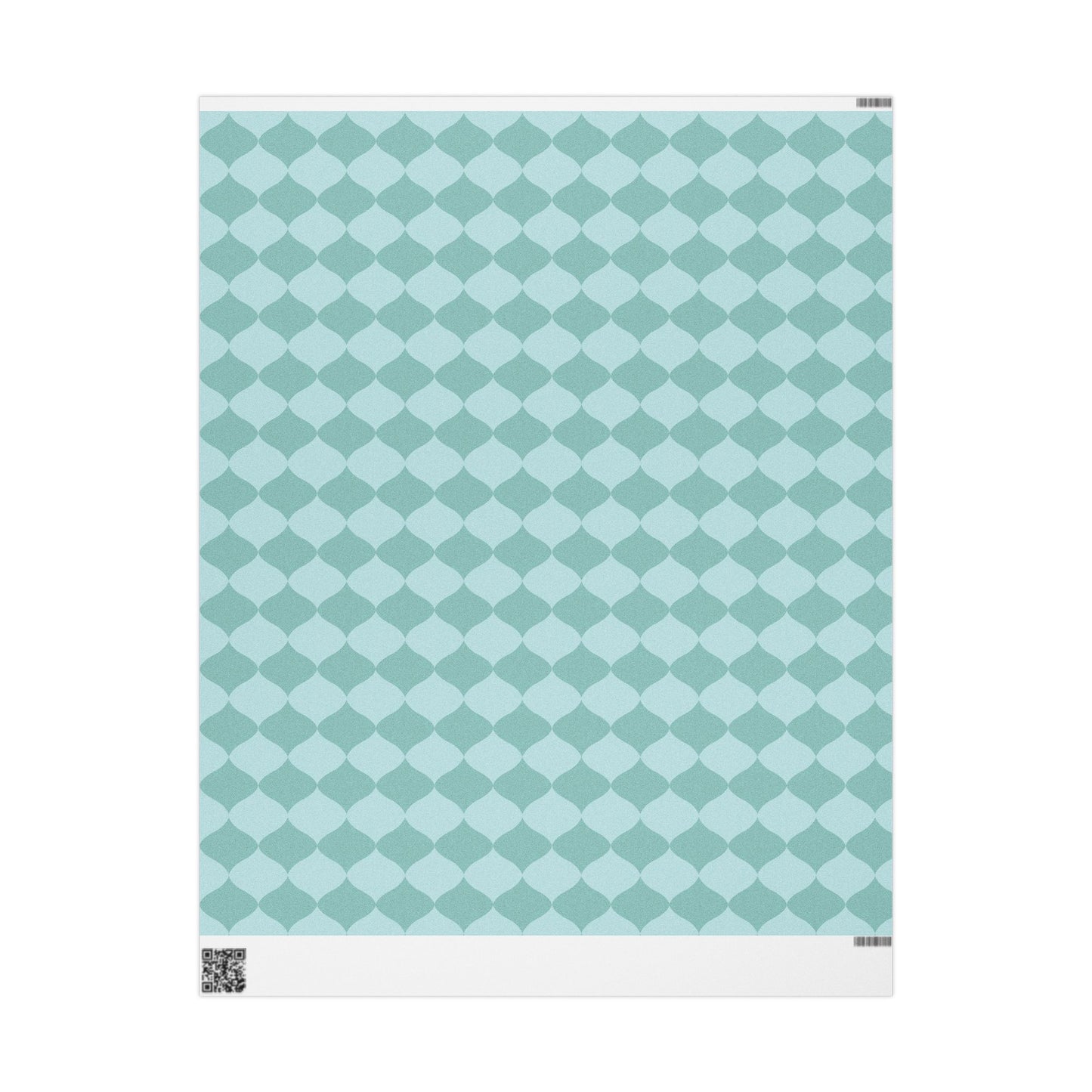 Turquoise Geometric Wrapping Paper Roll