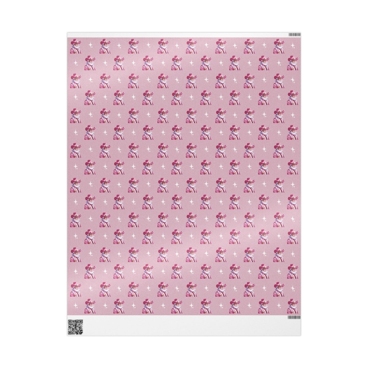 Pink Cowboy Santa Wrapping Paper, Funny Christmas Wrapping Preppy Wrapping Paper, Cute Wrapping Paper Roll, Pink Christmas Wrapping Paper