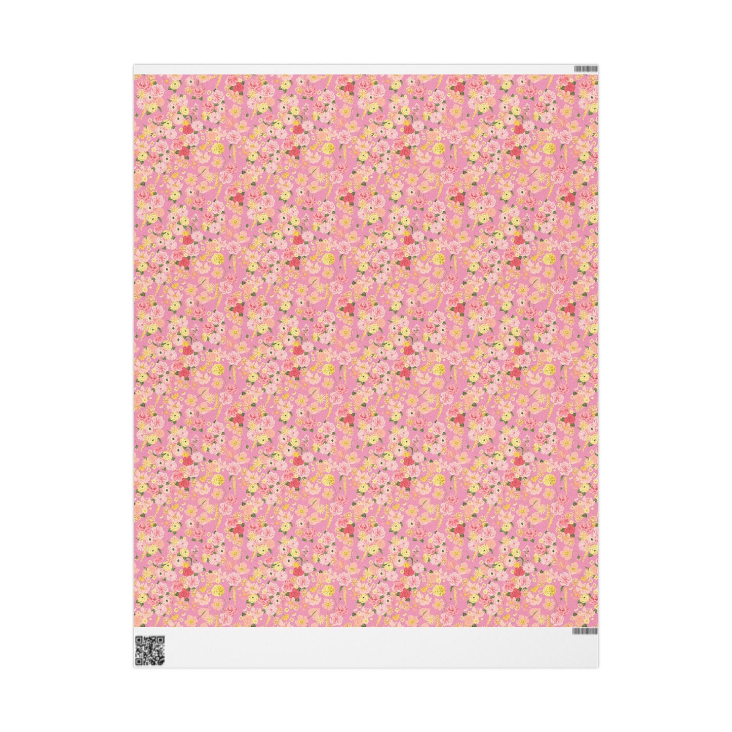 Pink Floral Wrapping Paper Roll