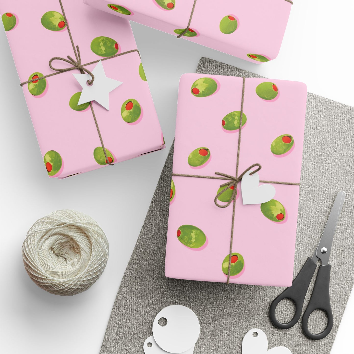 Pink Martini Olives Wrapping Paper