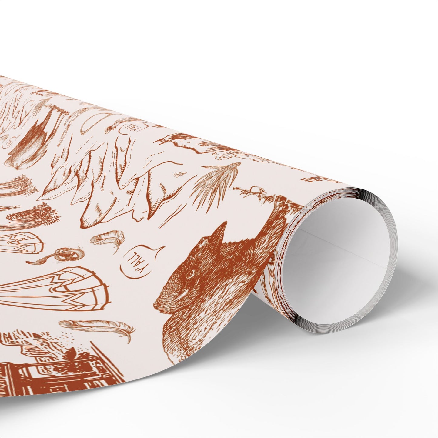 Rust Western Wrapping Paper Roll
