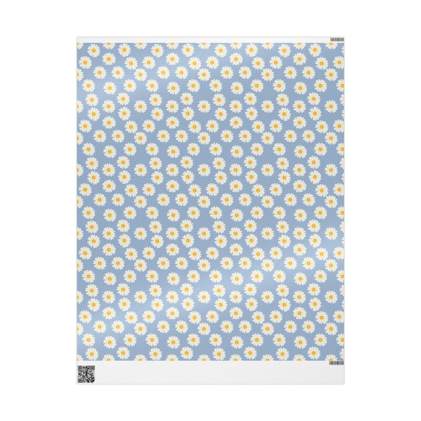 Dusty Blue Daisey Wrapping Paper Roll