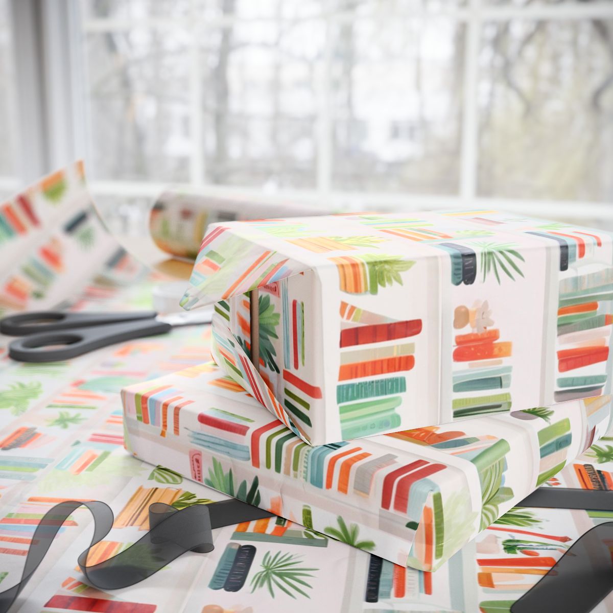 Booklover Gift Wrap, Book Wrapping Paper Roll