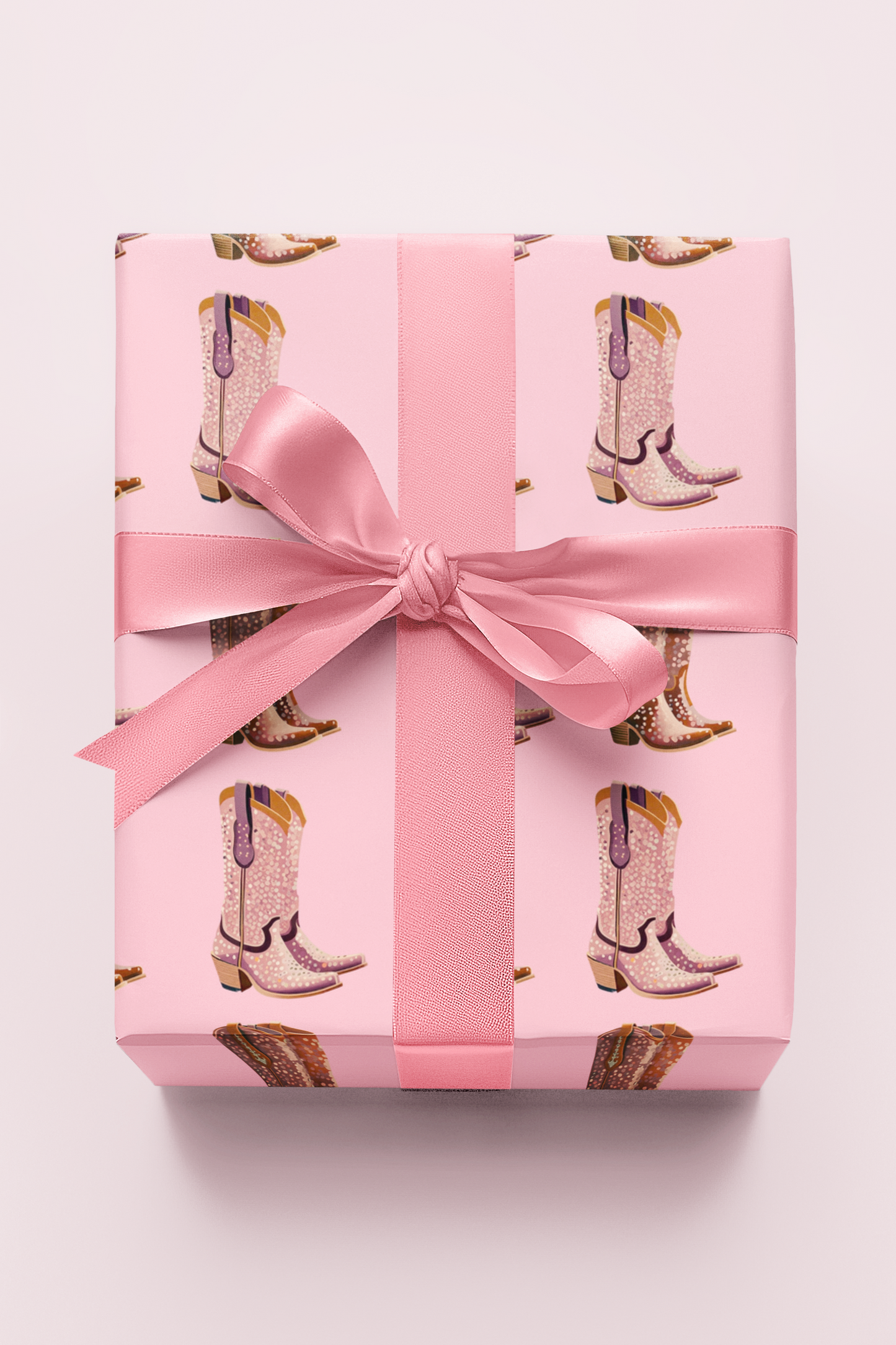 Pink Cowboy Boots Wrapping Paper