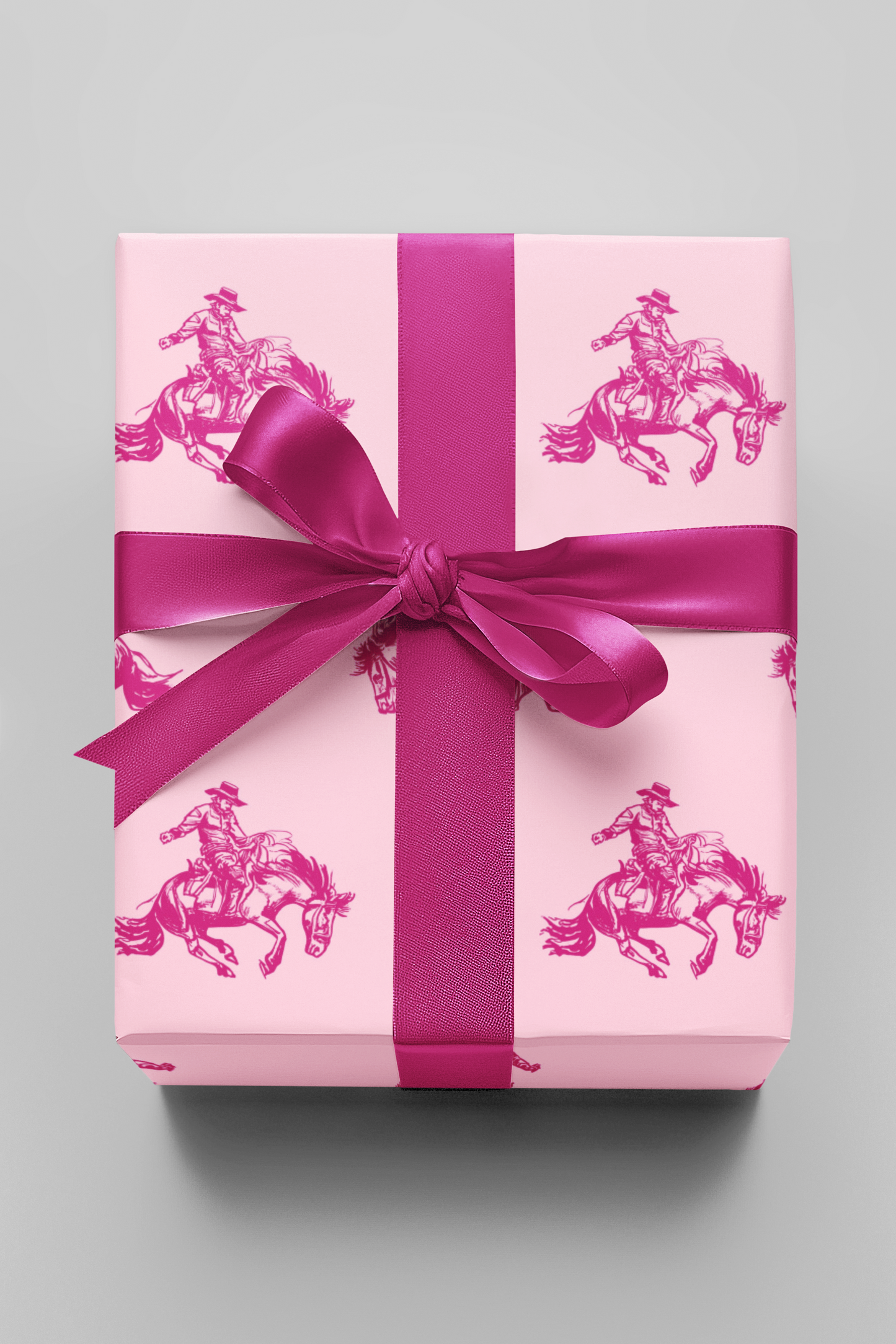 Pink Rodeo Cowboy Western Wrapping Paper Roll