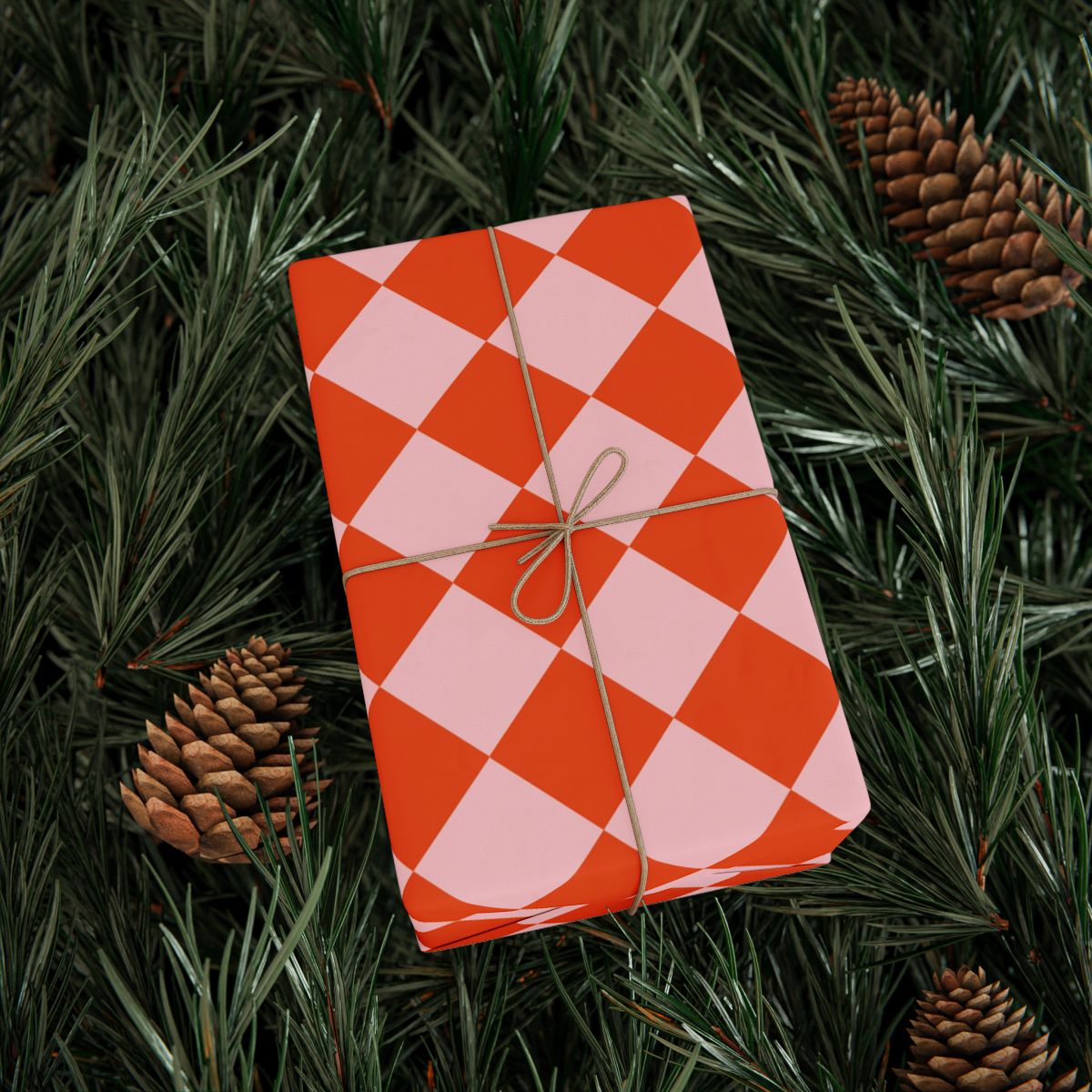Orange & Pink Wrapping Paper Roll