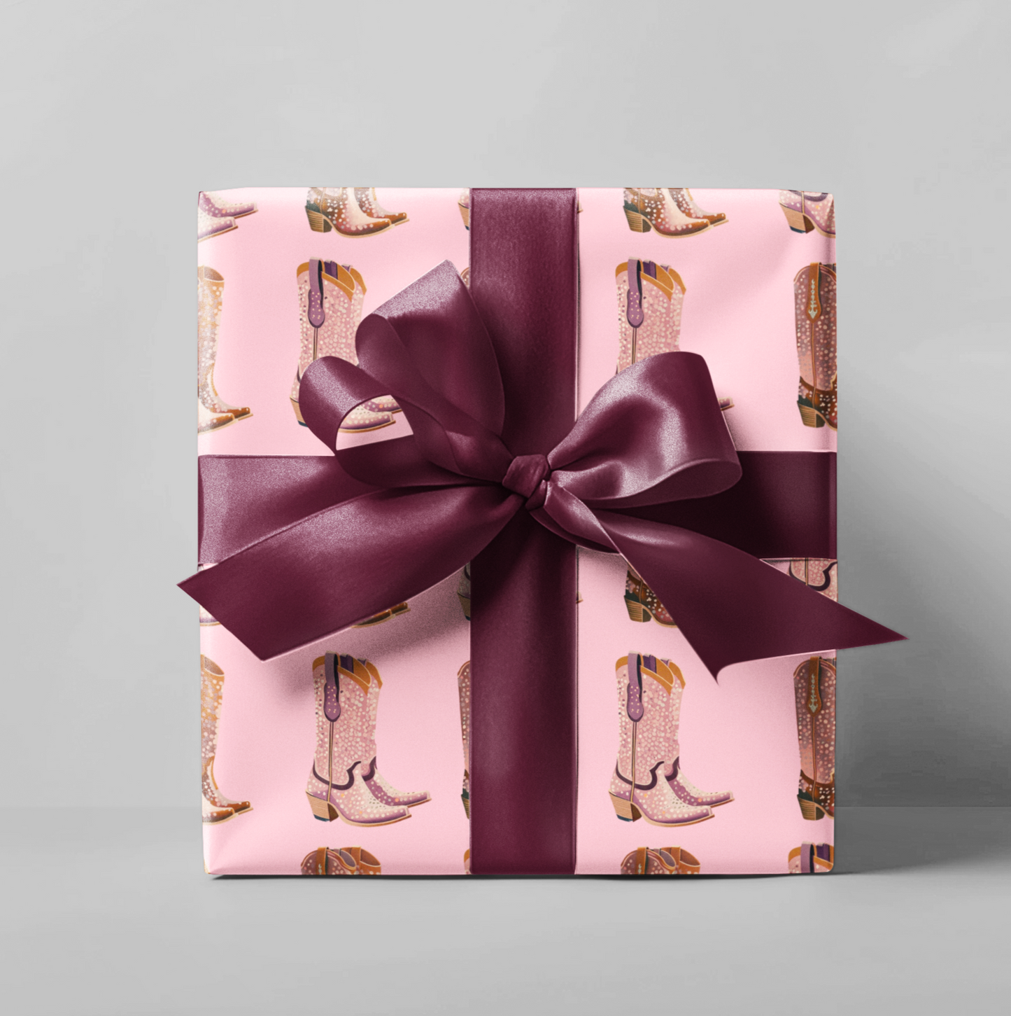 Pink Cowboy Boots Wrapping Paper
