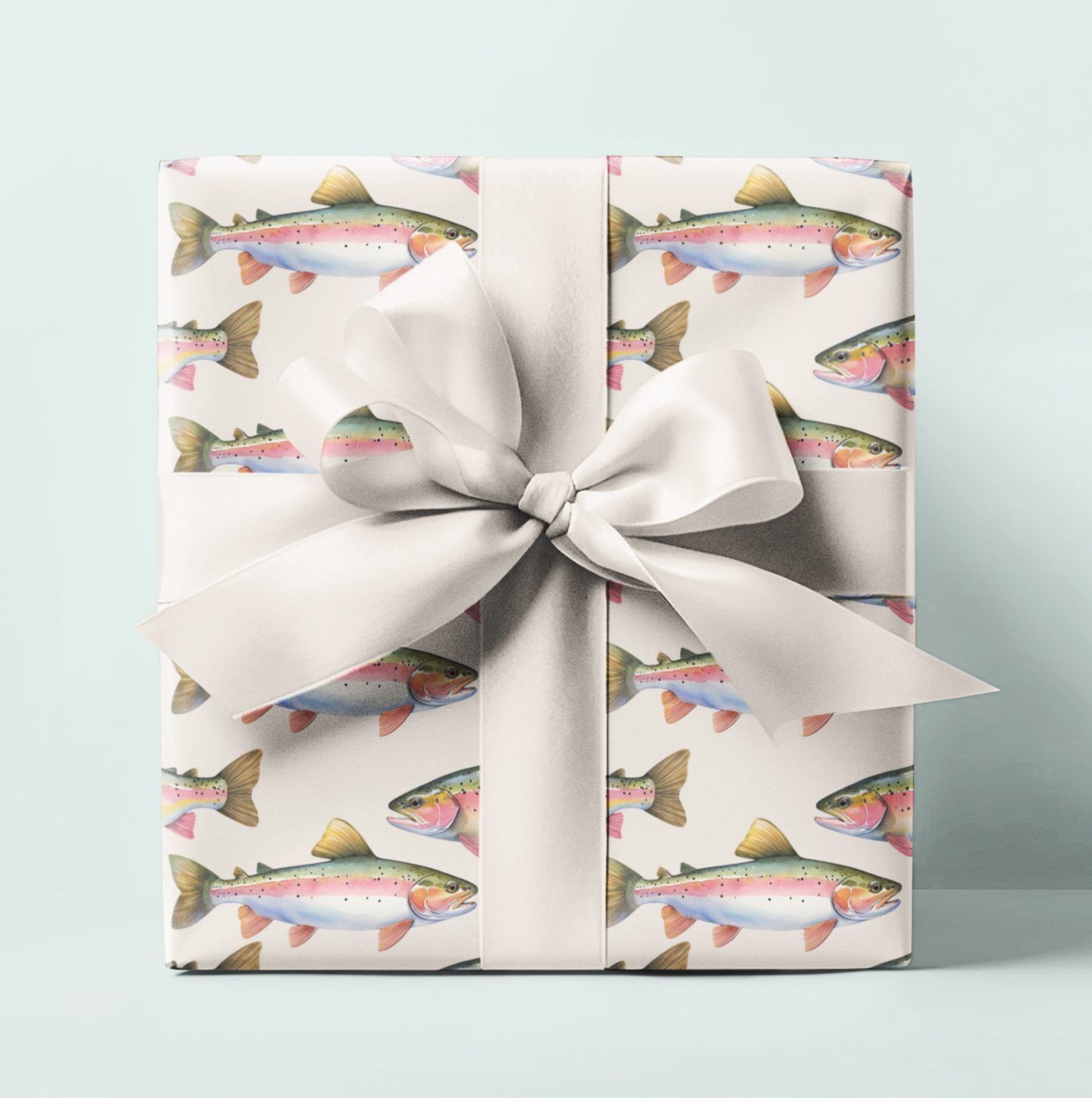 White Rainbow Trout Wrapping Paper Roll