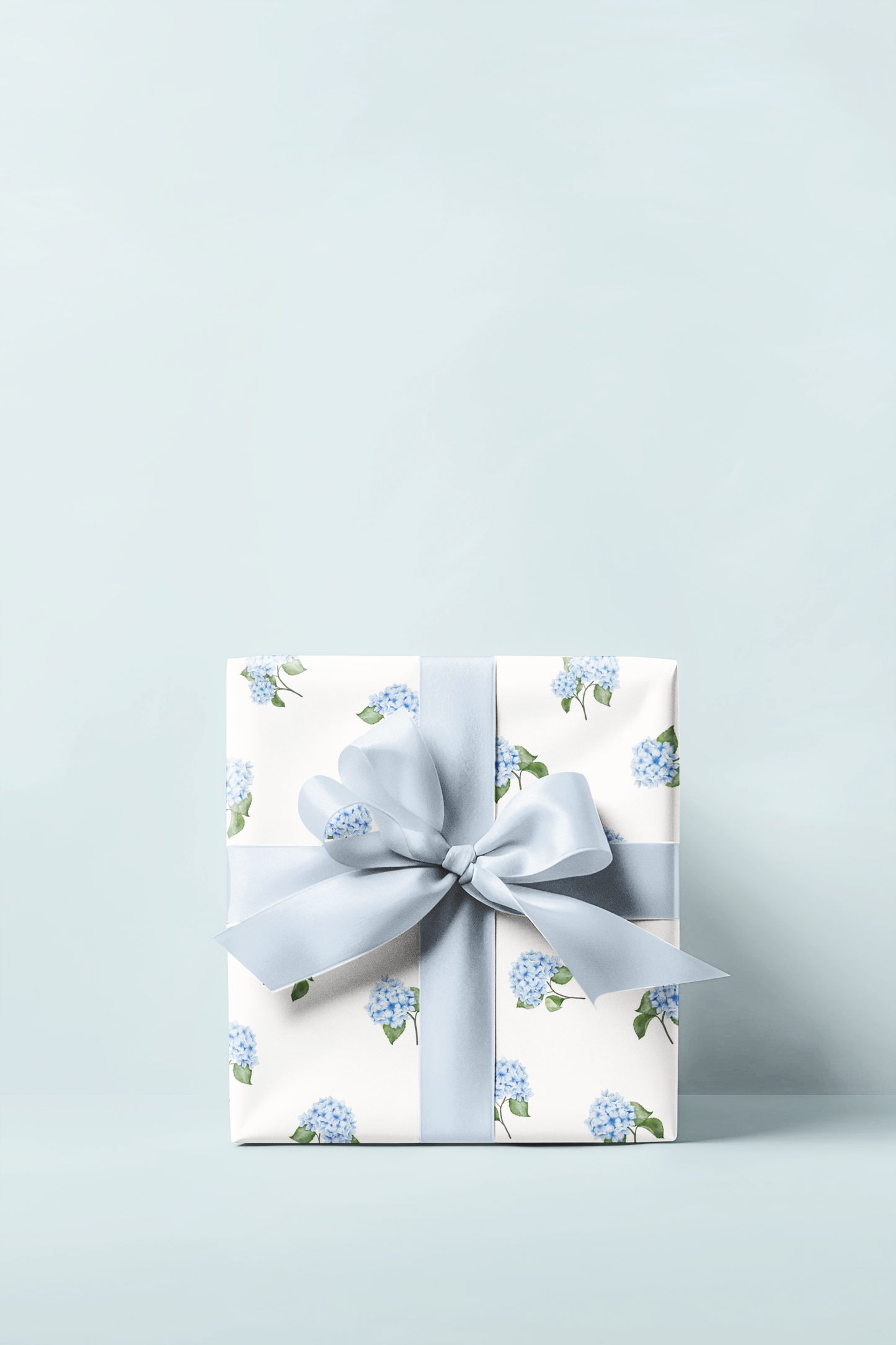 White Hydrangea Wrapping Paper Roll