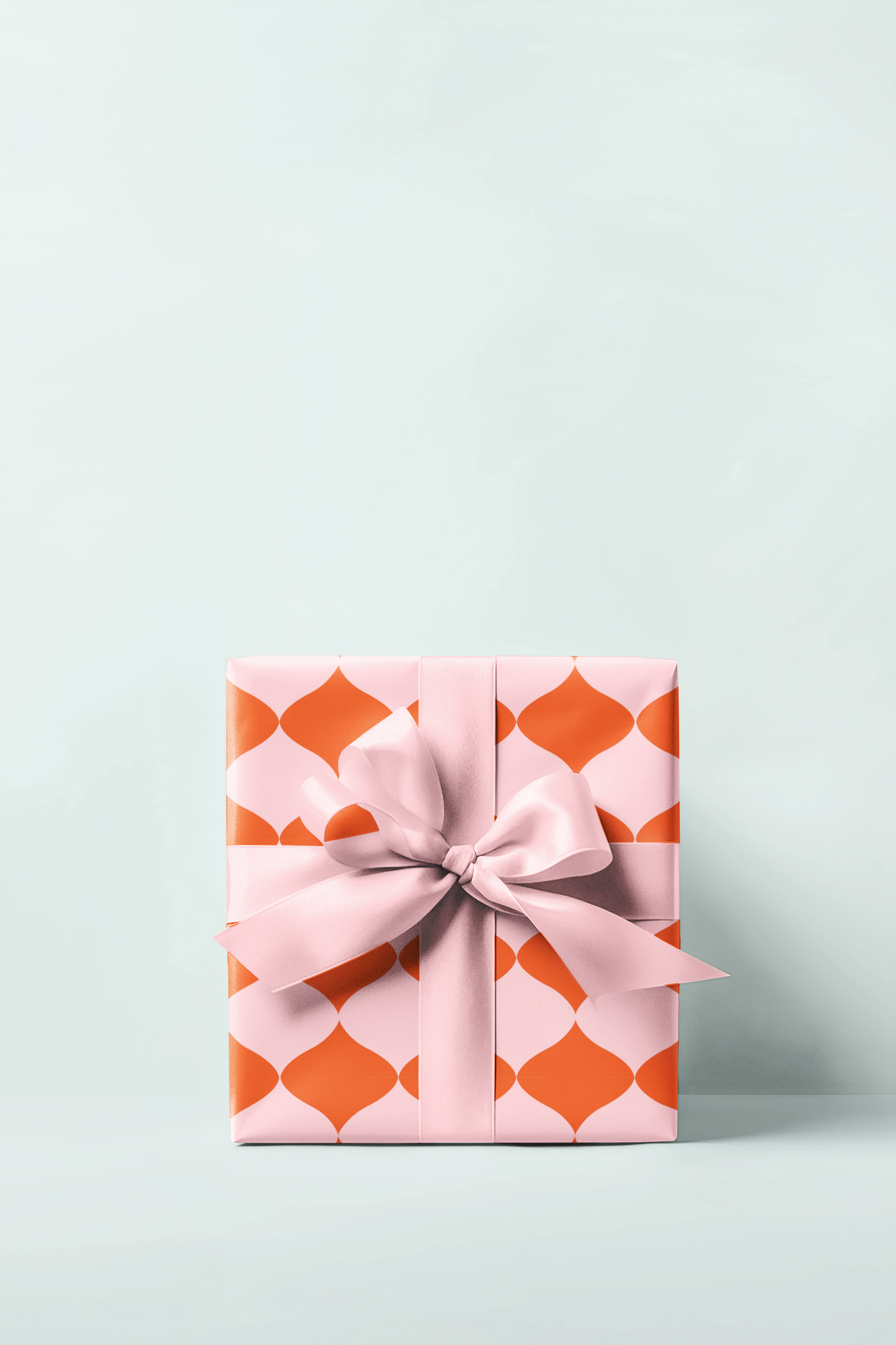 Pink & Orange Geometric Wrapping Paper Roll