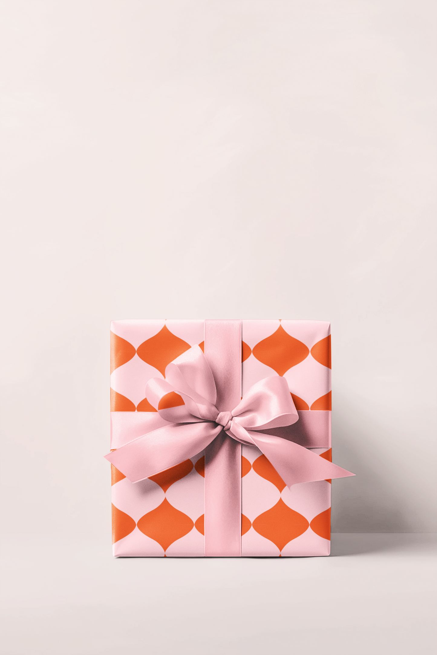Pink & Orange Geometric Wrapping Paper Roll
