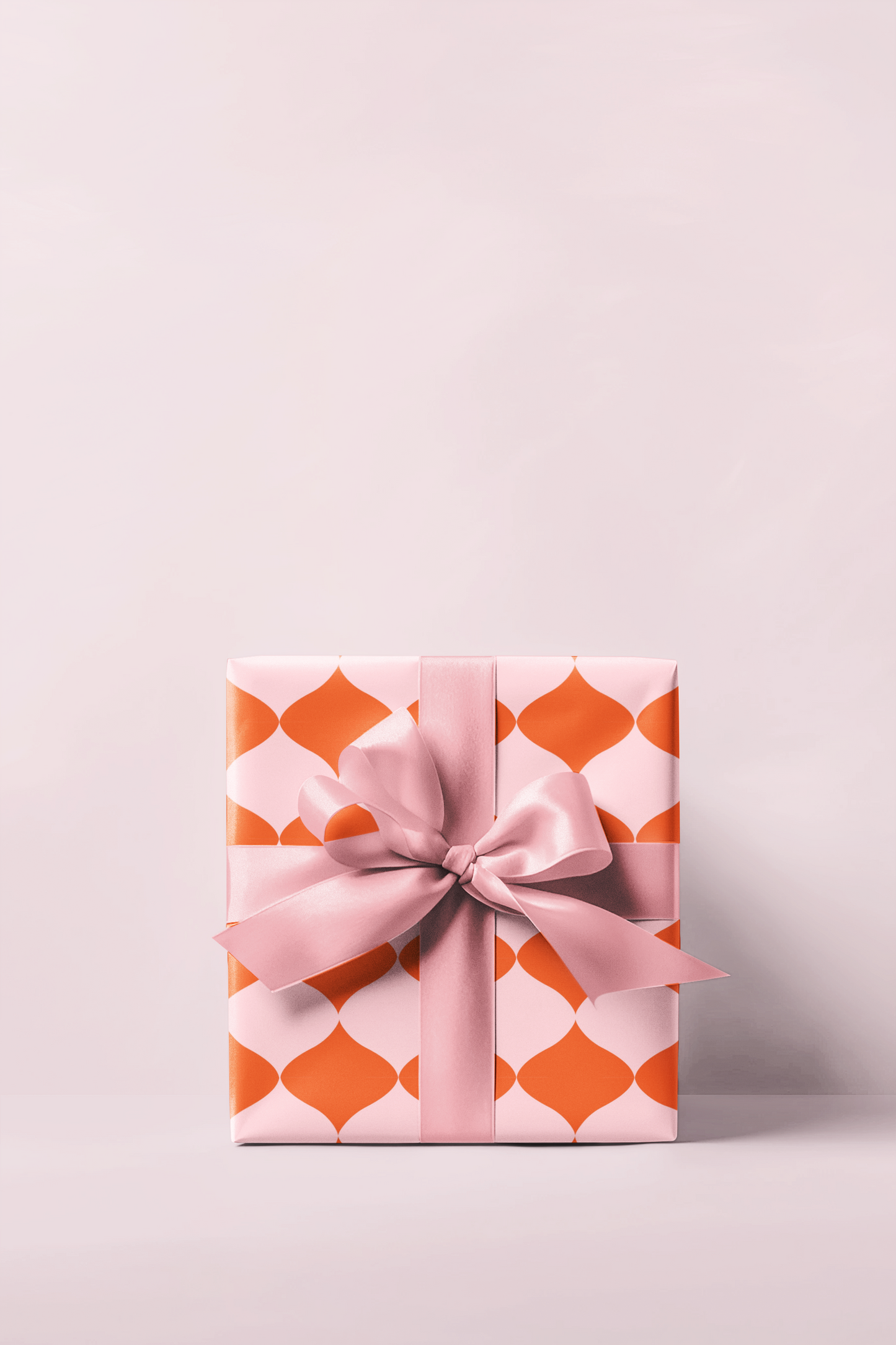 Pink & Orange Geometric Wrapping Paper Roll
