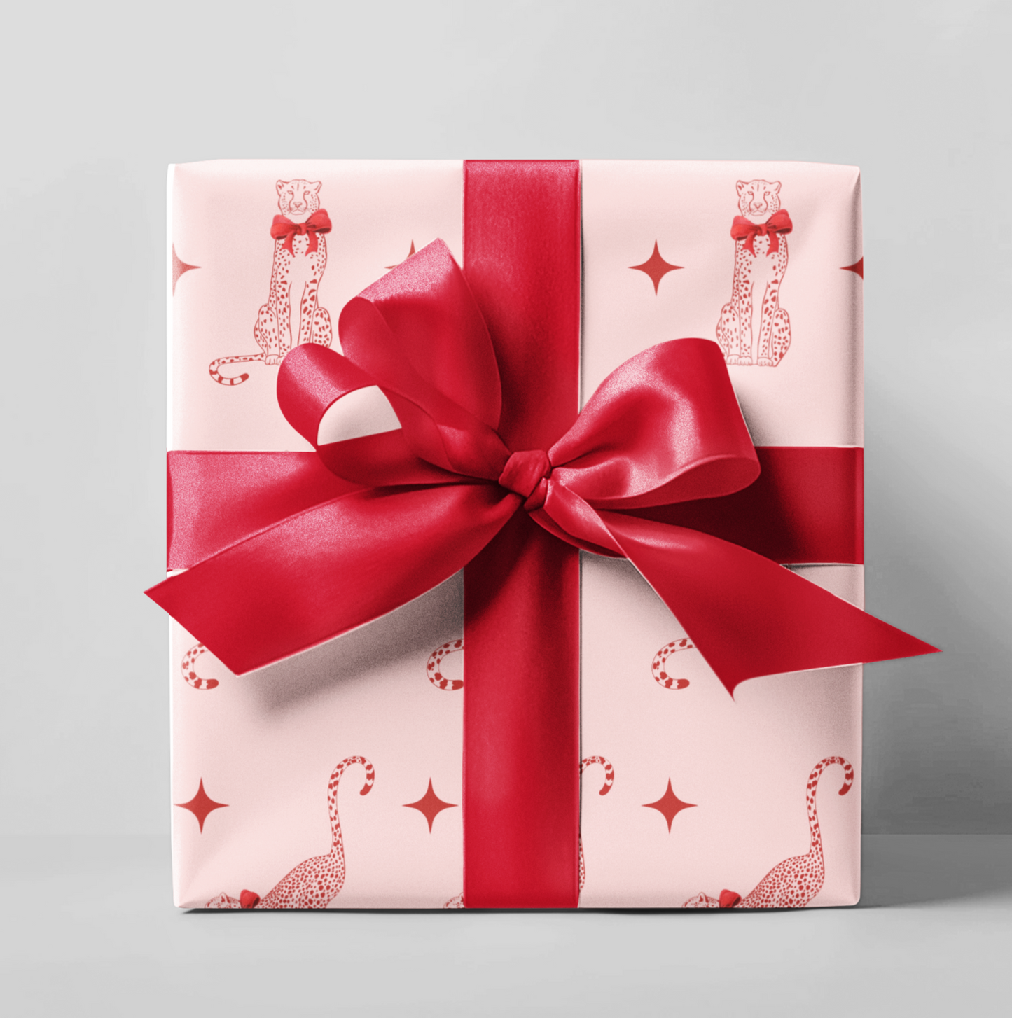 Leopards in Bows Personalized Wrapping Paper Roll