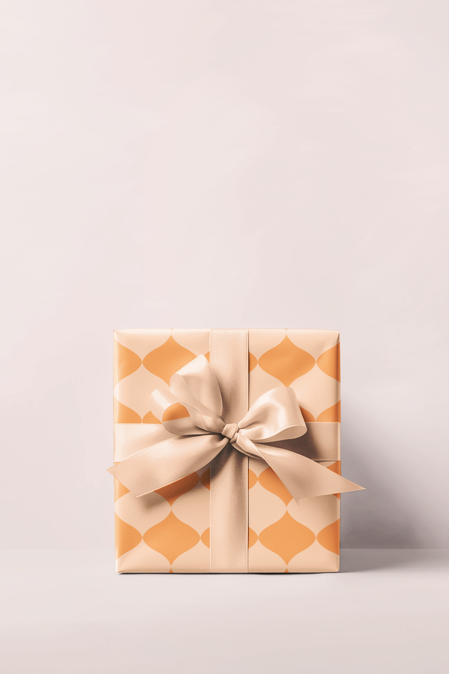 Tangerine Geometric Wrapping Paper Roll