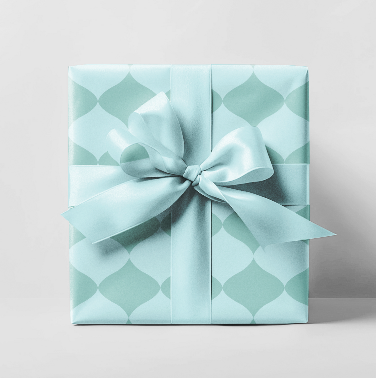Turquoise Geometric Wrapping Paper Roll
