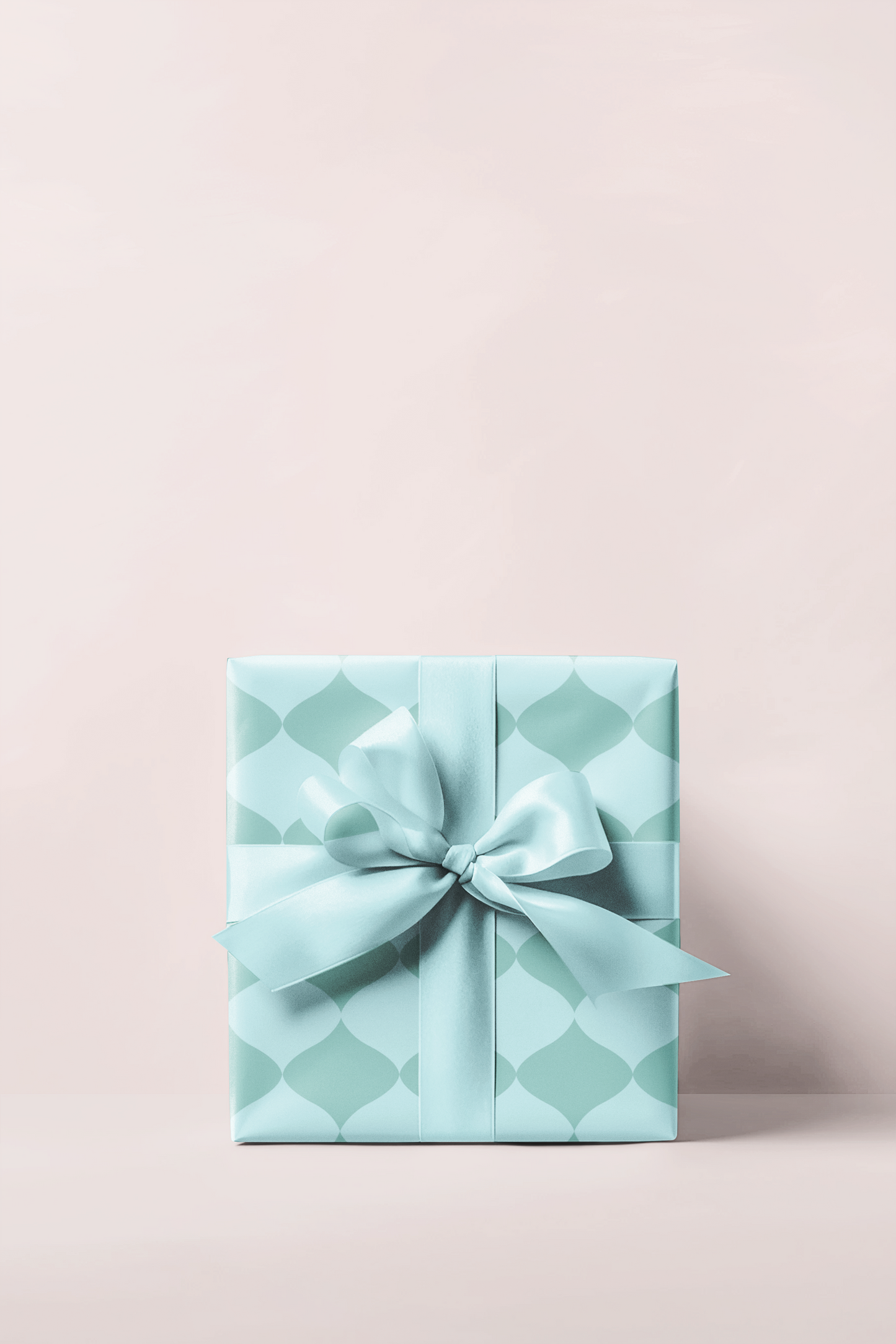 Turquoise Geometric Wrapping Paper Roll