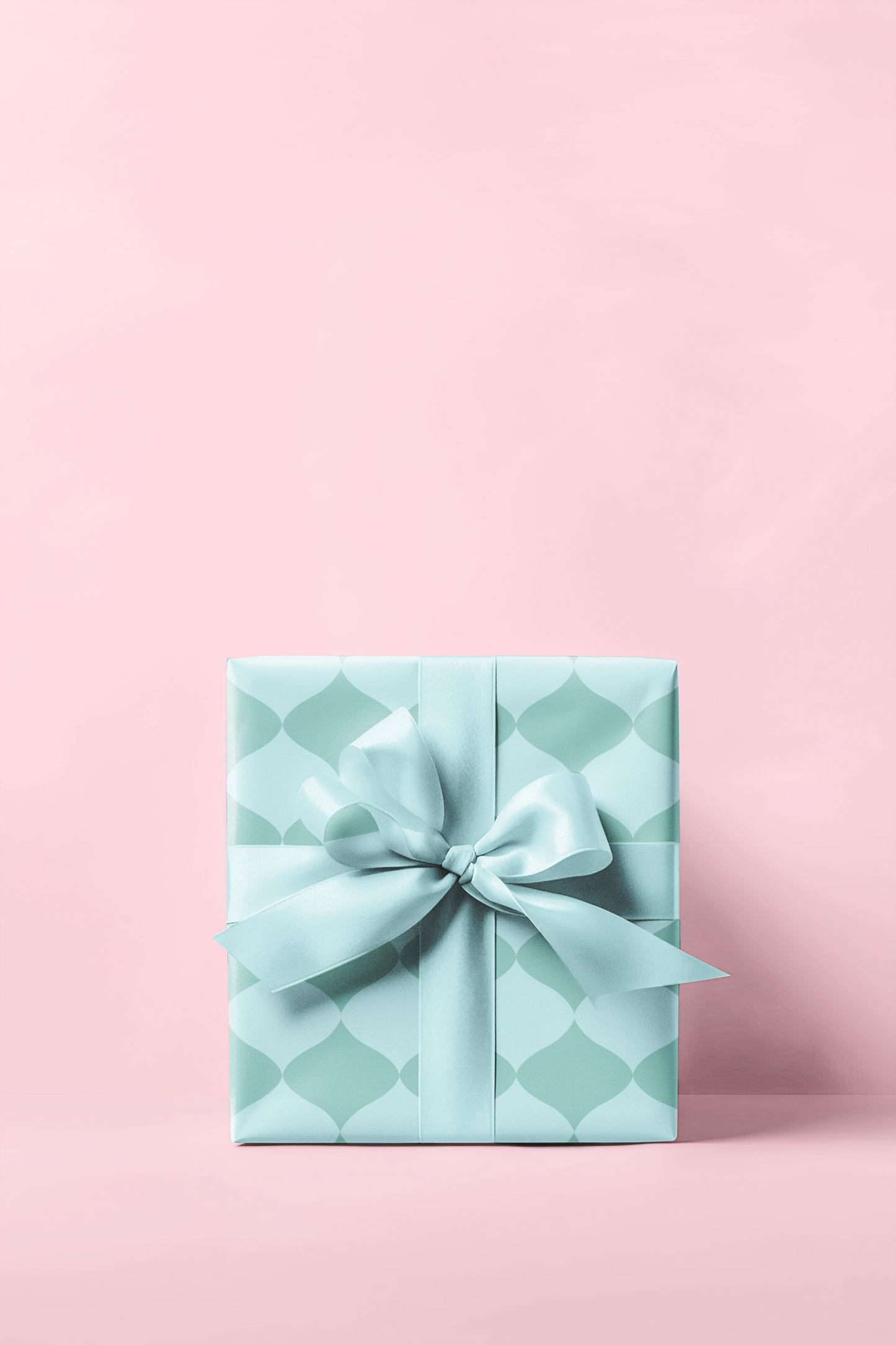 Turquoise Geometric Wrapping Paper Roll