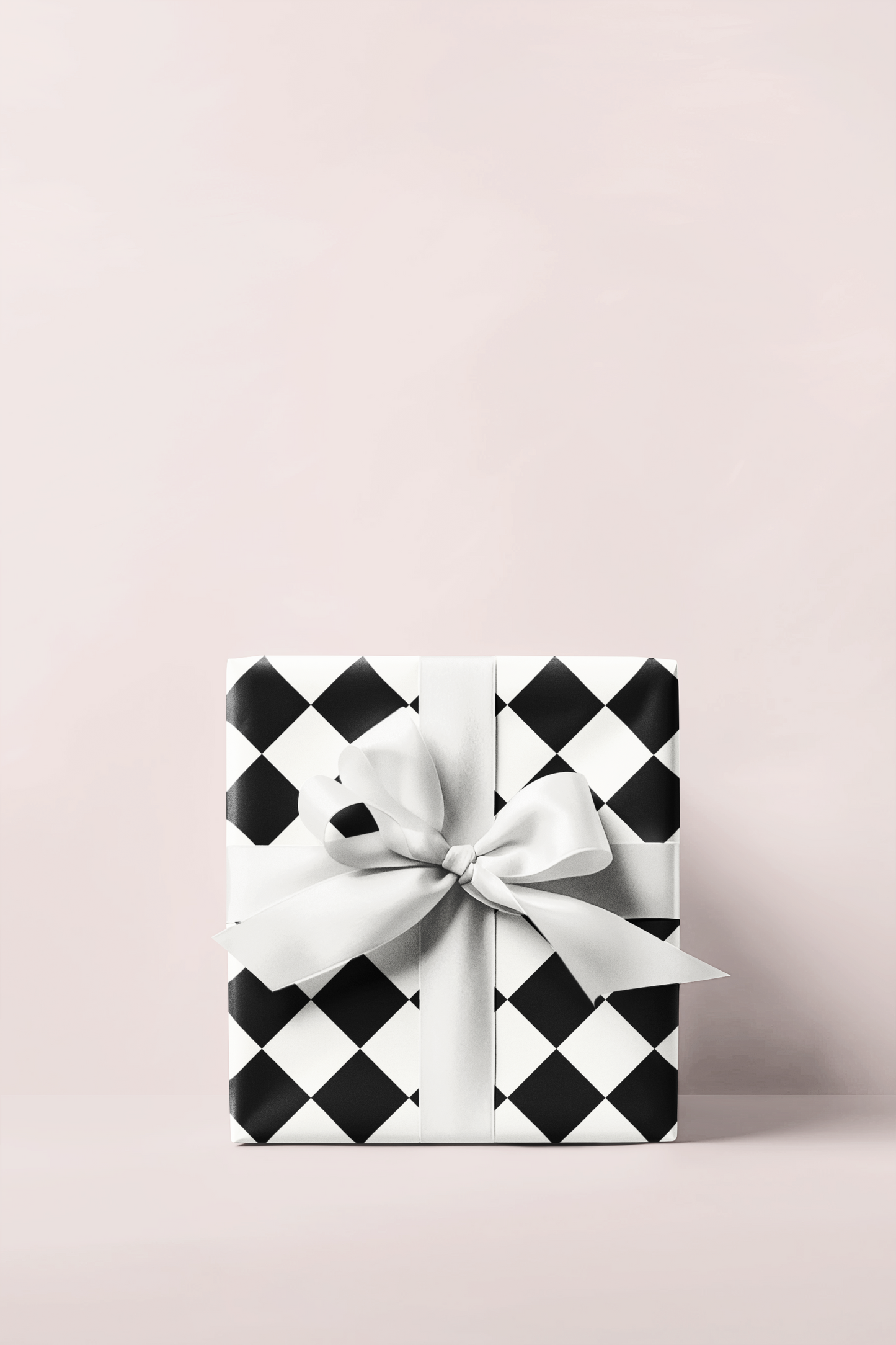 Black & White Diamond Wrapping Paper Roll
