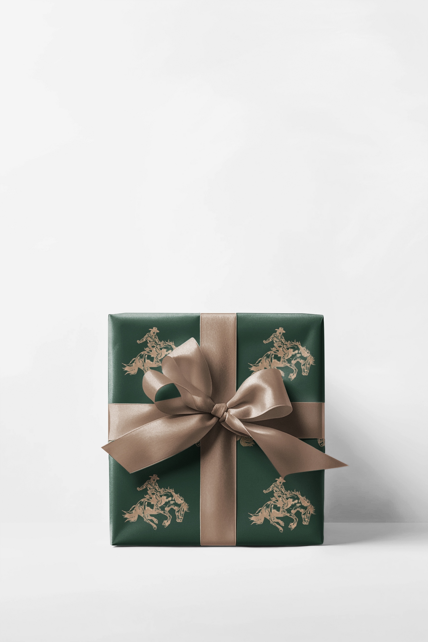 Green Rodeo Cowboy Western Wrapping Paper Roll