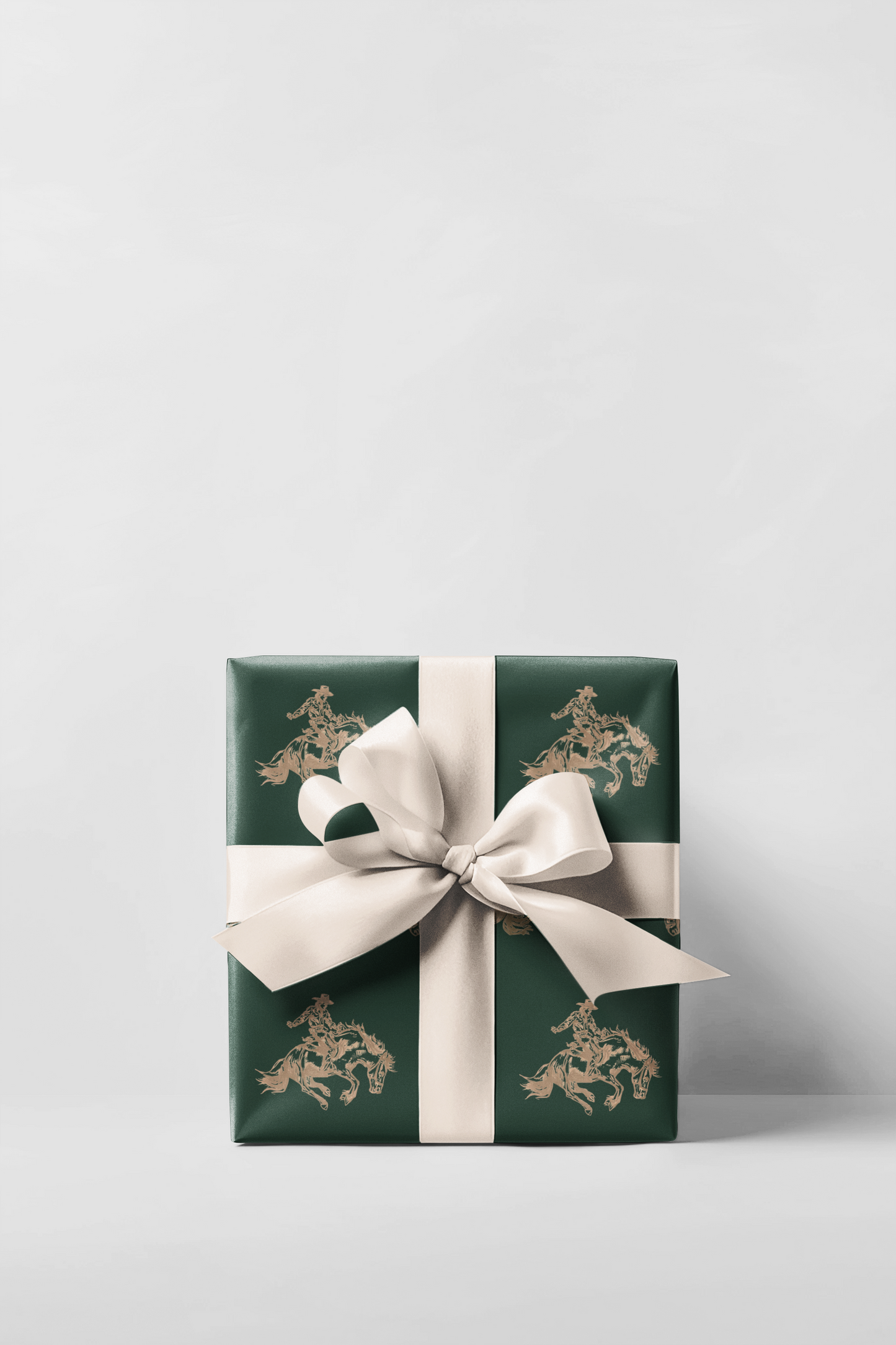 Green Rodeo Cowboy Western Wrapping Paper Roll