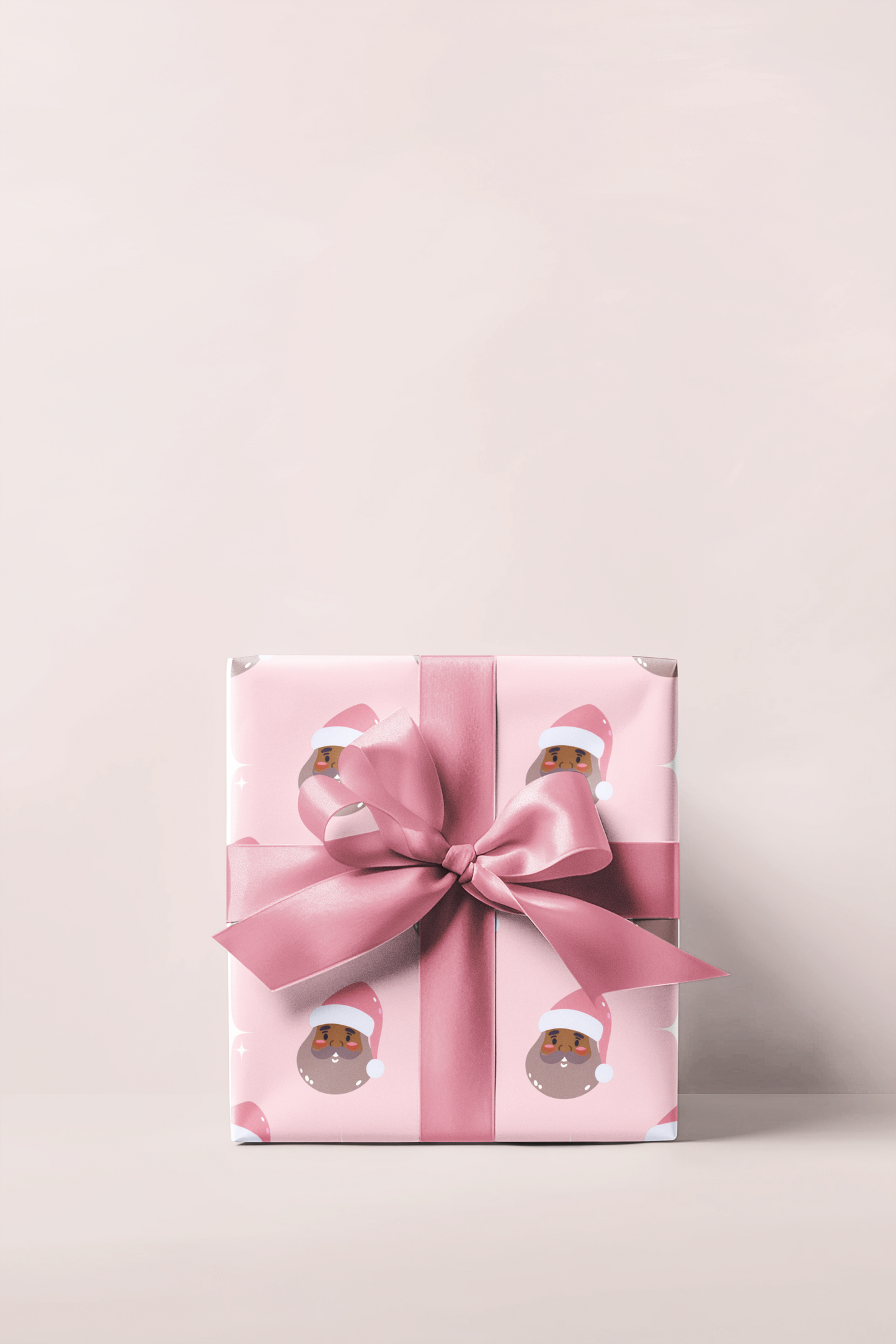 Black Santa Christmas Wrapping Paper