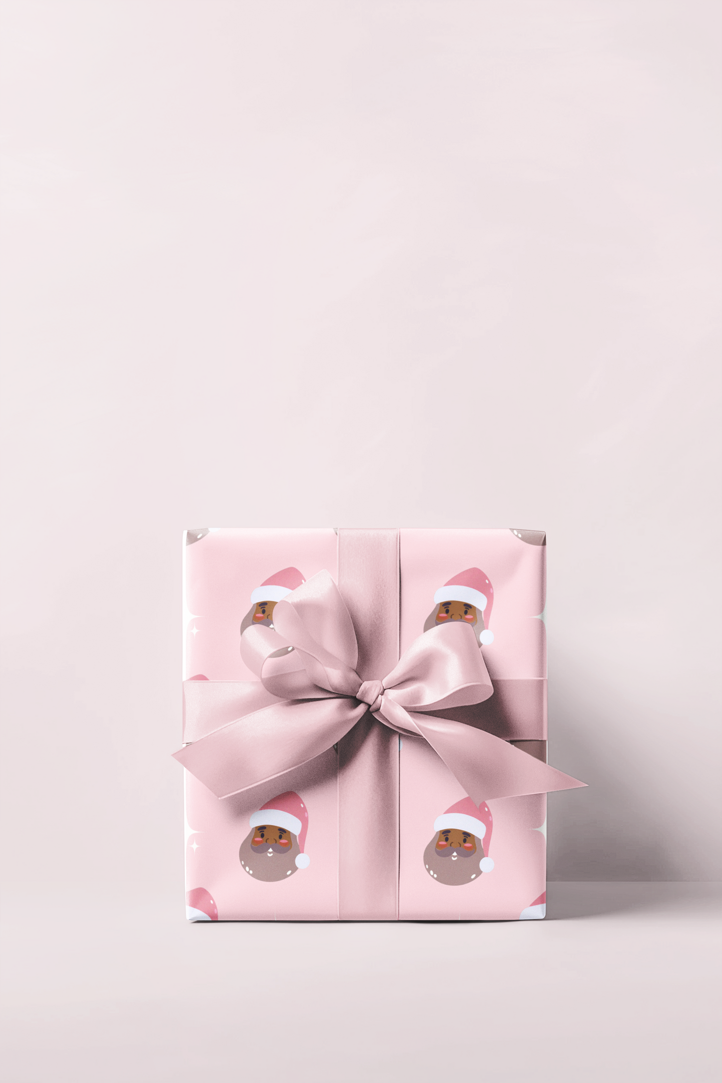 Black Santa Christmas Wrapping Paper