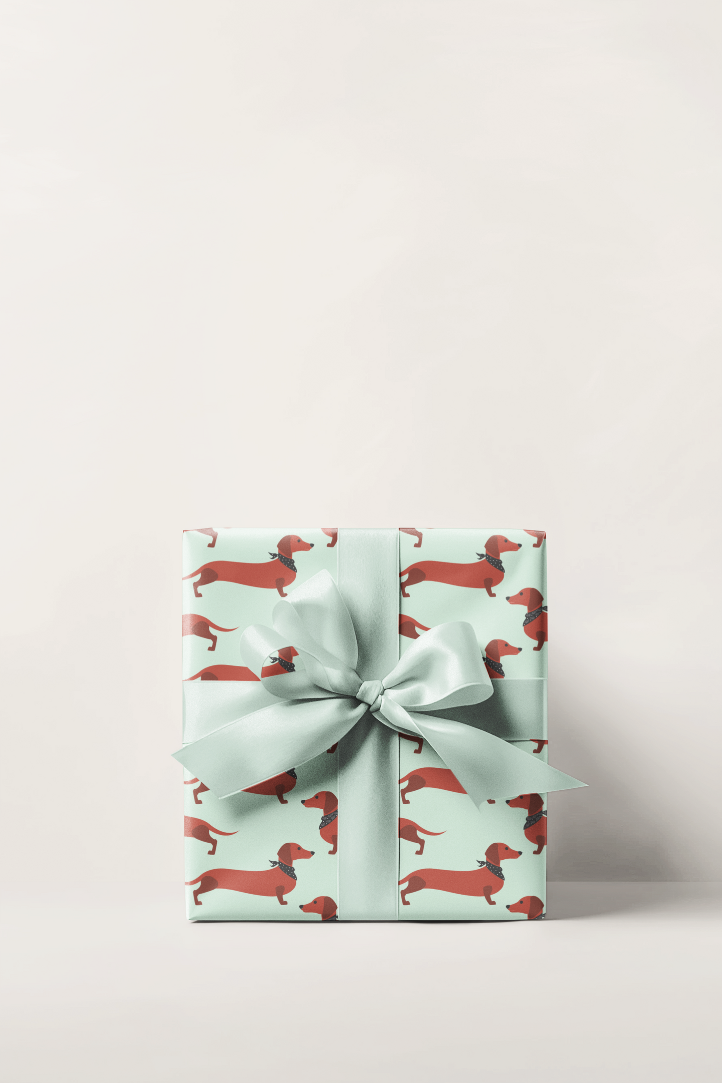 Sage Weenie Dog With Bandana's Wrapping Paper