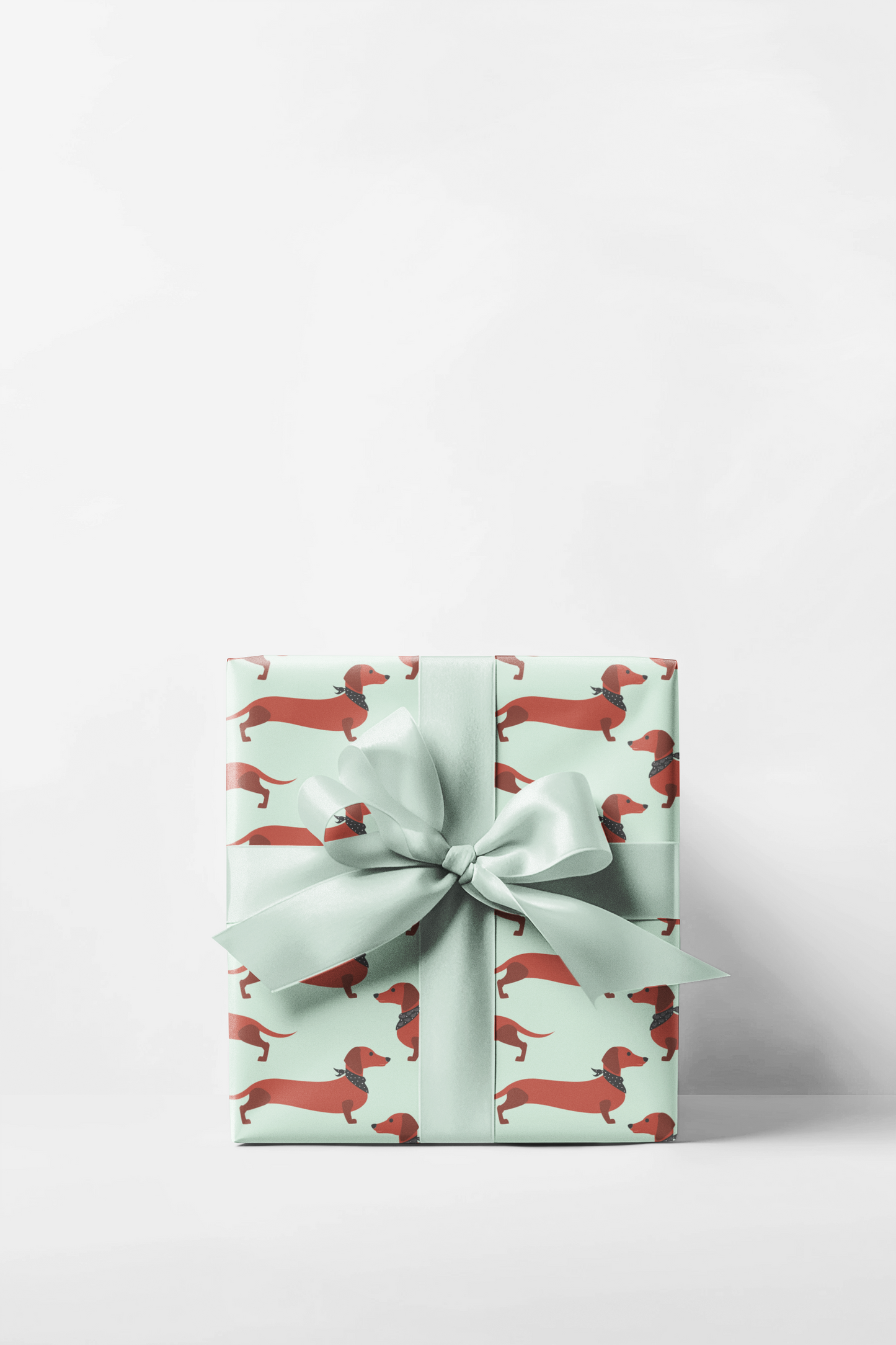 Sage Weenie Dog With Bandana's Wrapping Paper