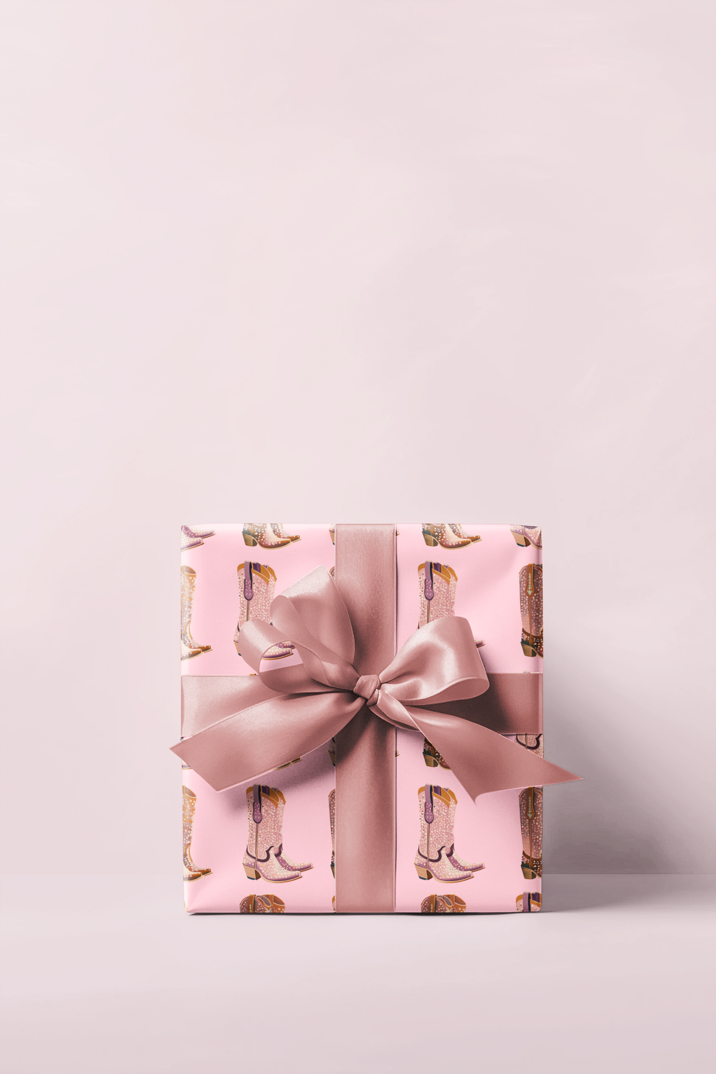 Pink Cowboy Boots Wrapping Paper