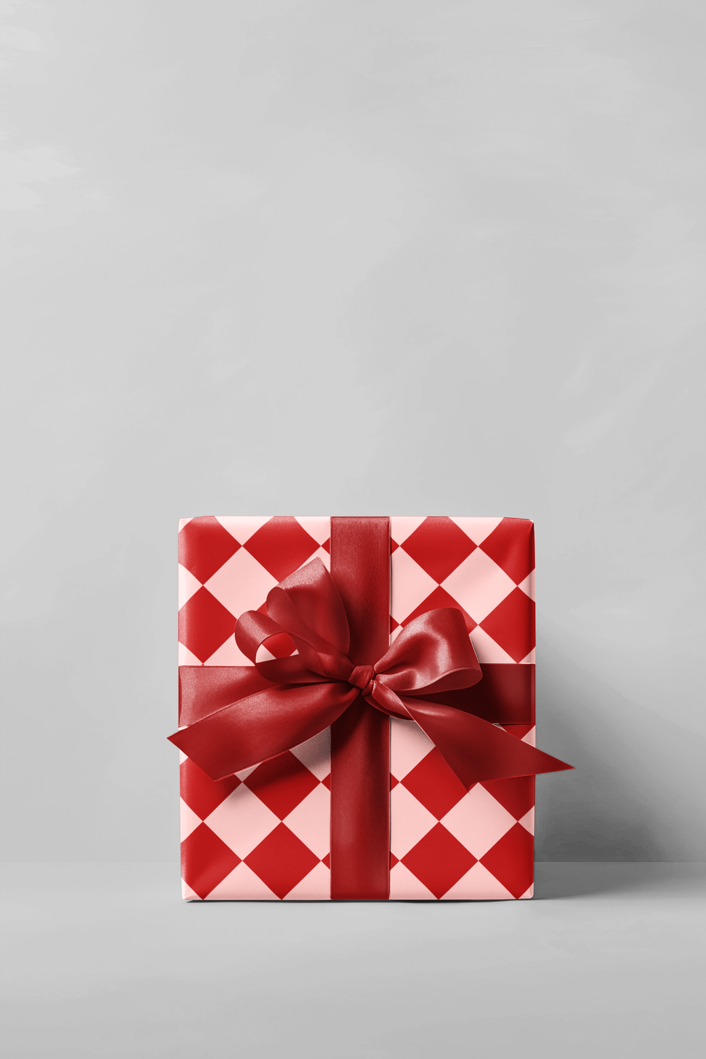 Red & Pink Diamond Wrapping Paper Roll