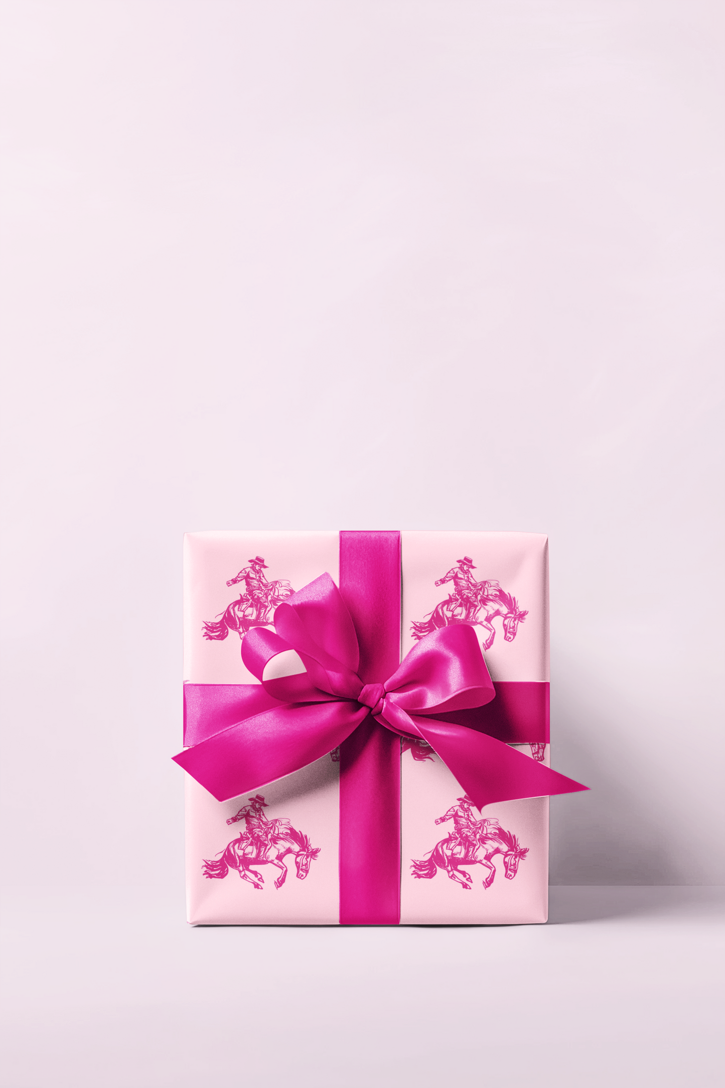 Pink Rodeo Cowboy Western Wrapping Paper Roll