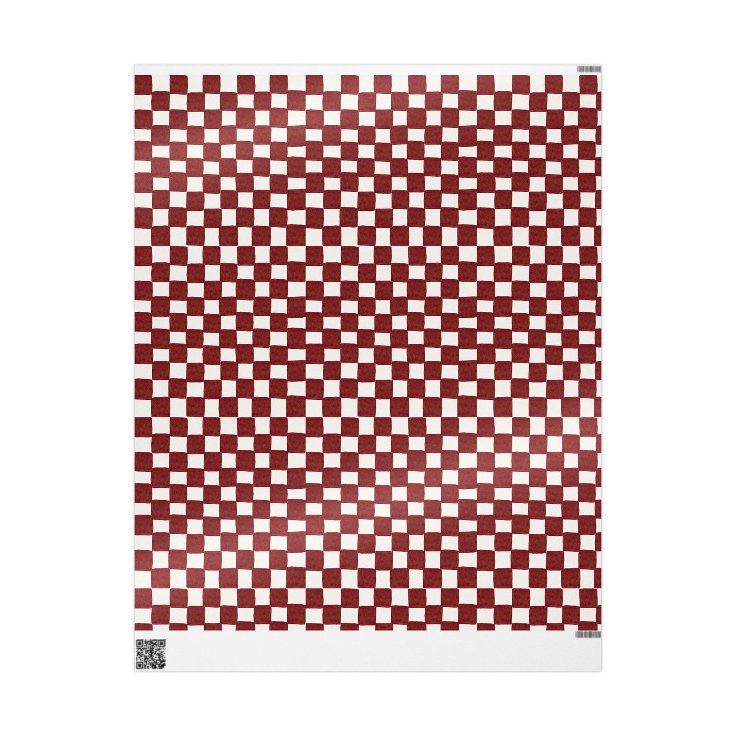 Red Checkered Wrapping Paper Roll