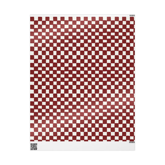 Red Checkered Wrapping Paper Roll