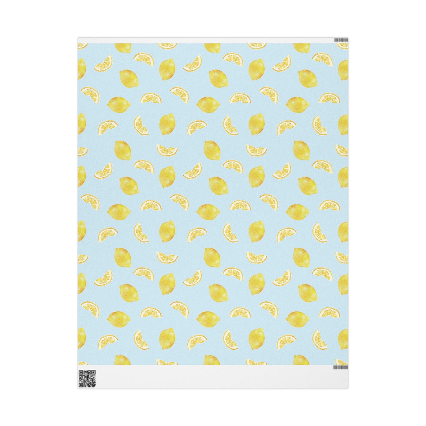 Light Blue Lemon Wrapping Paper