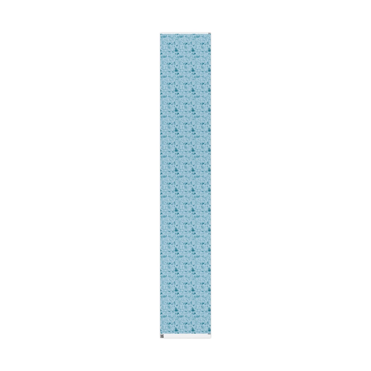 Turquoise Toile Western Wrapping Paper Roll