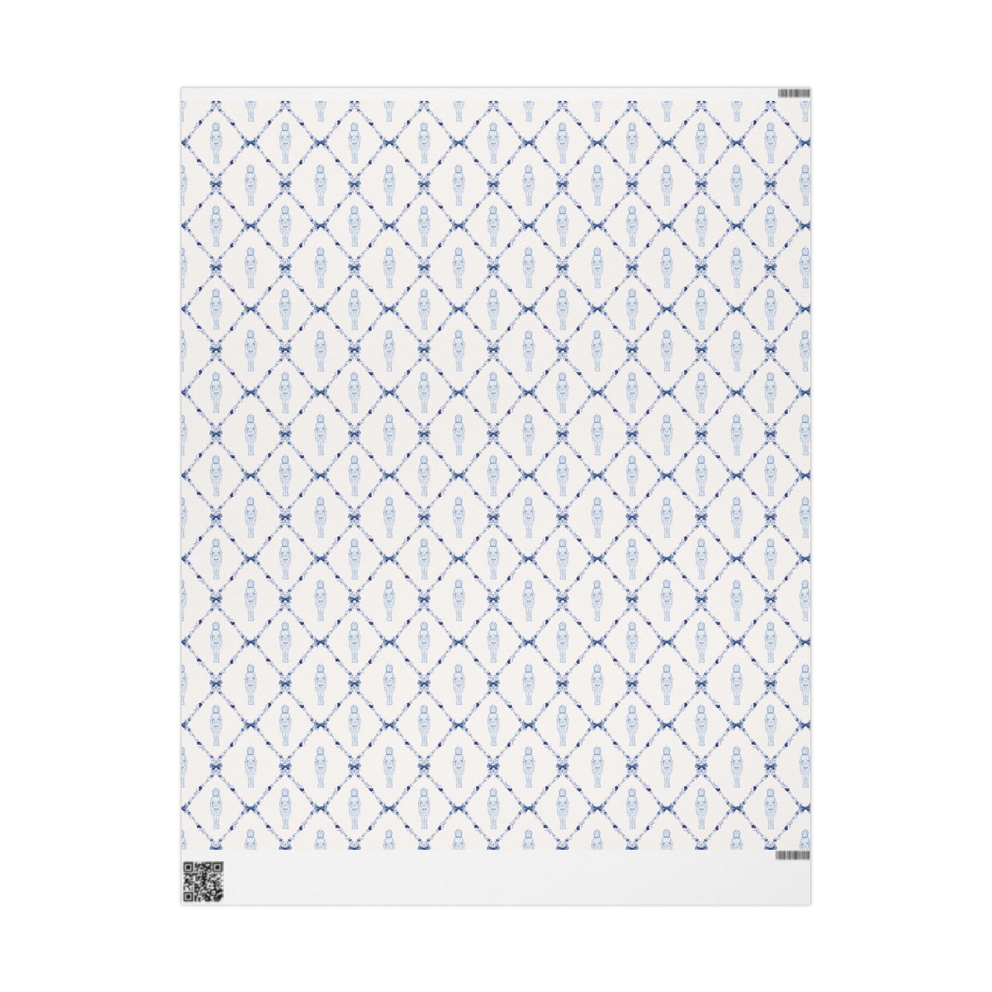 Nutcracker Blue Trellis Wrapping Paper Roll
