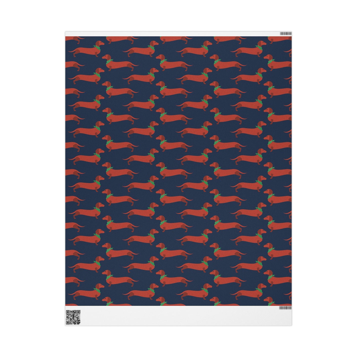 Weenie Dog With Bandana's Funny Wrapping Paper, Father's Day Wrapping Paper, Gift Wrap For Him