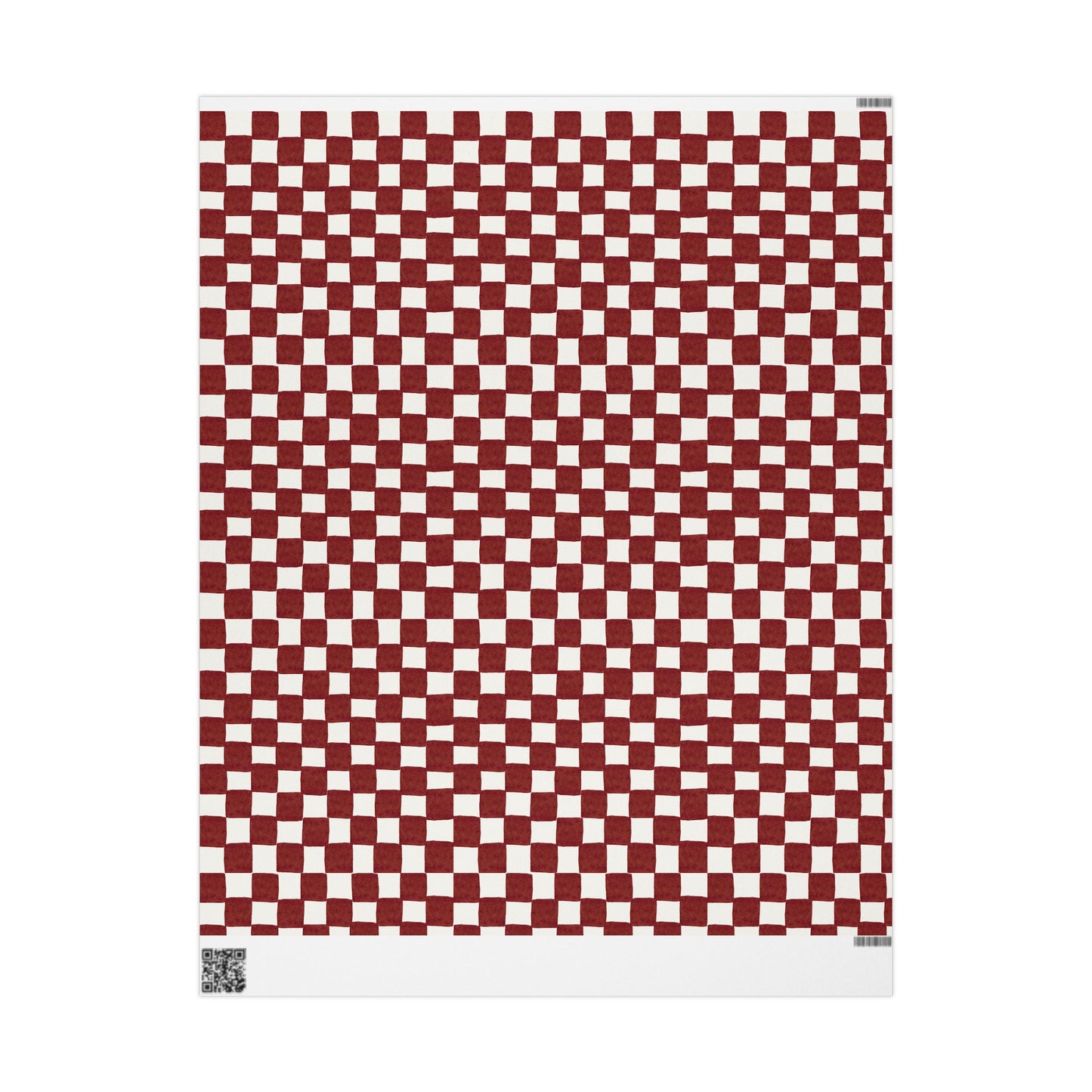Red Checkered Wrapping Paper Roll