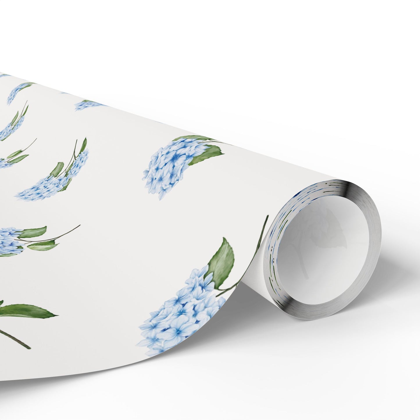 White  Hydrangea Wrapping Paper Roll