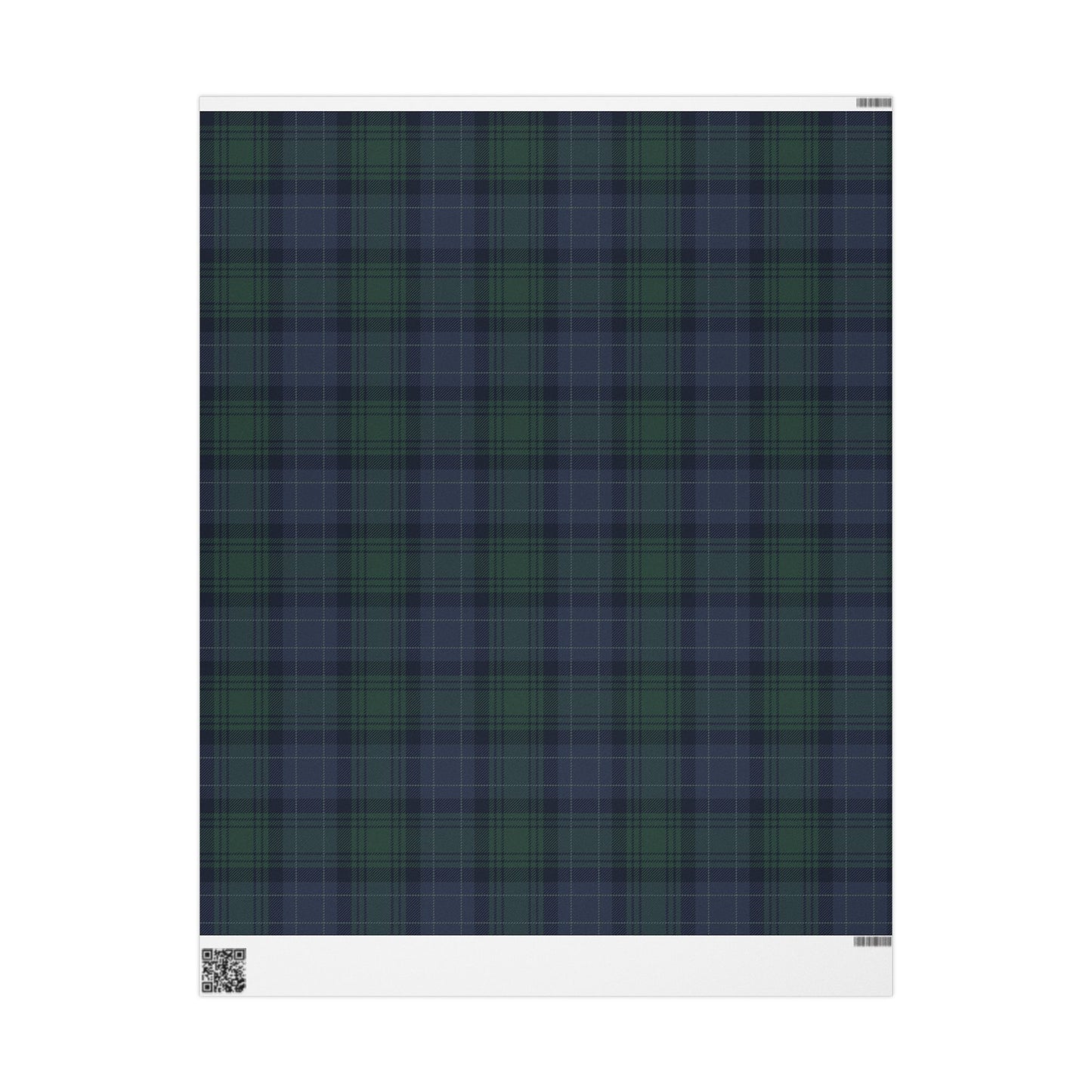 Blue & Green Plaid Wrapping Paper Roll