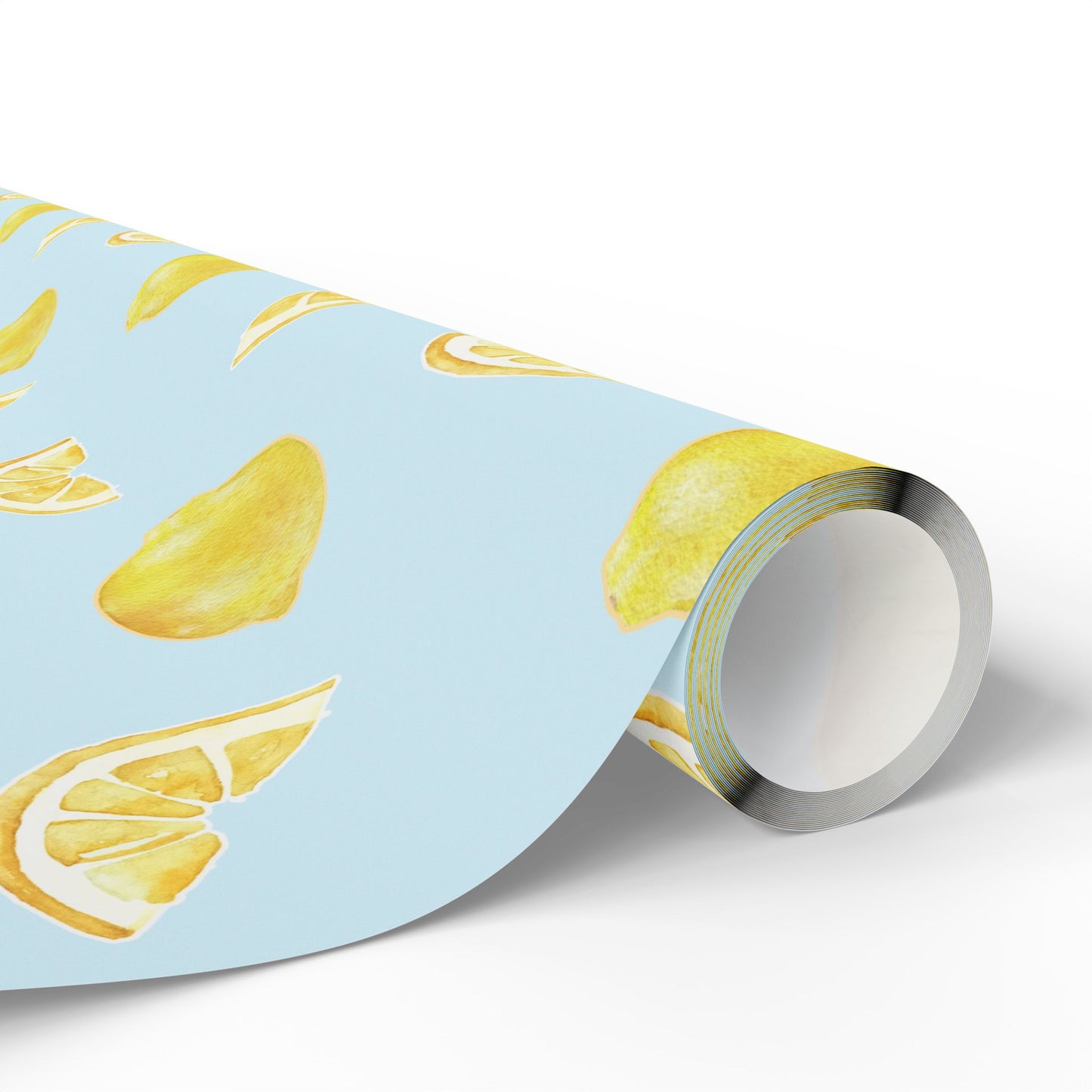 Light Blue Lemon Wrapping Paper
