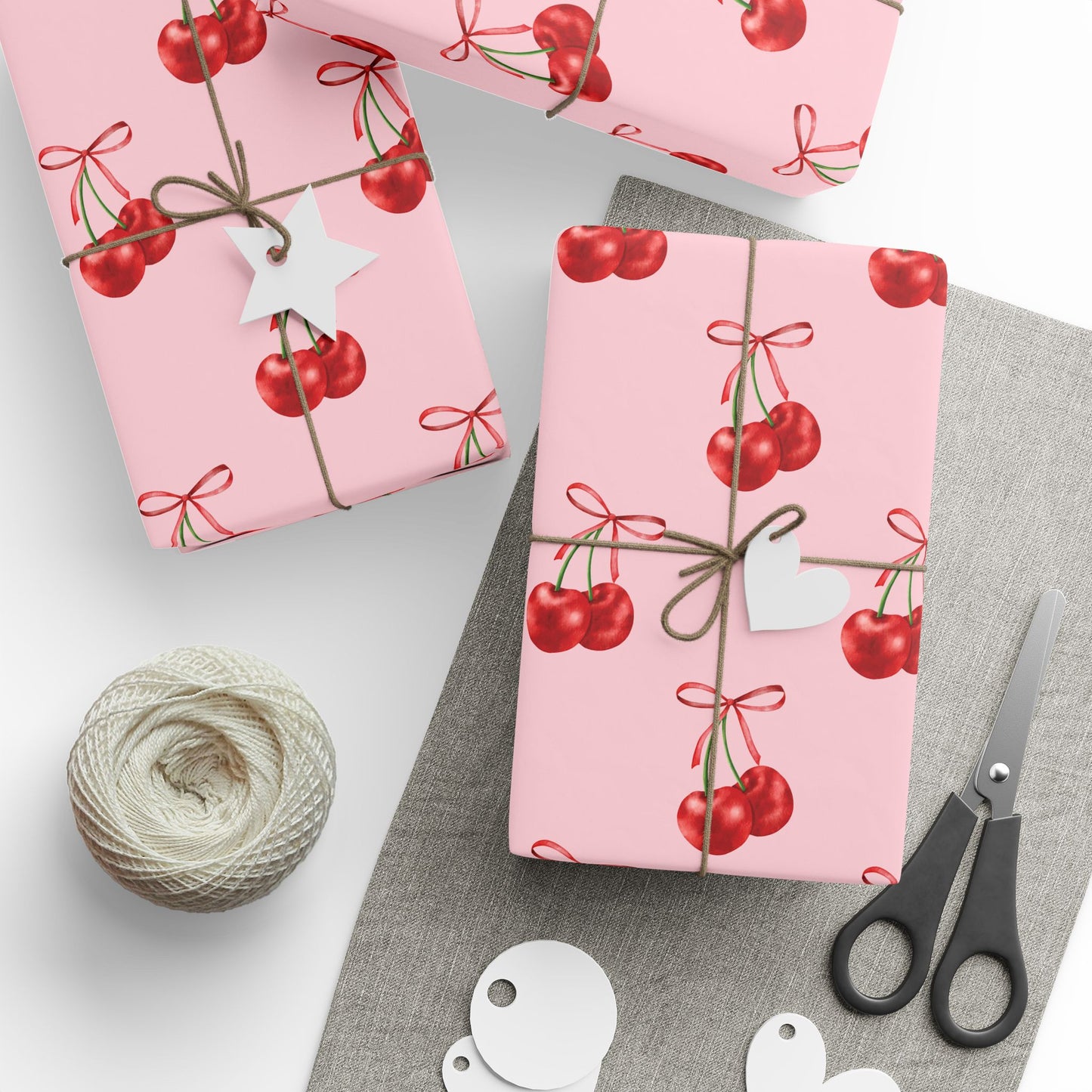 Cherries and Bows Wrapping Paper
