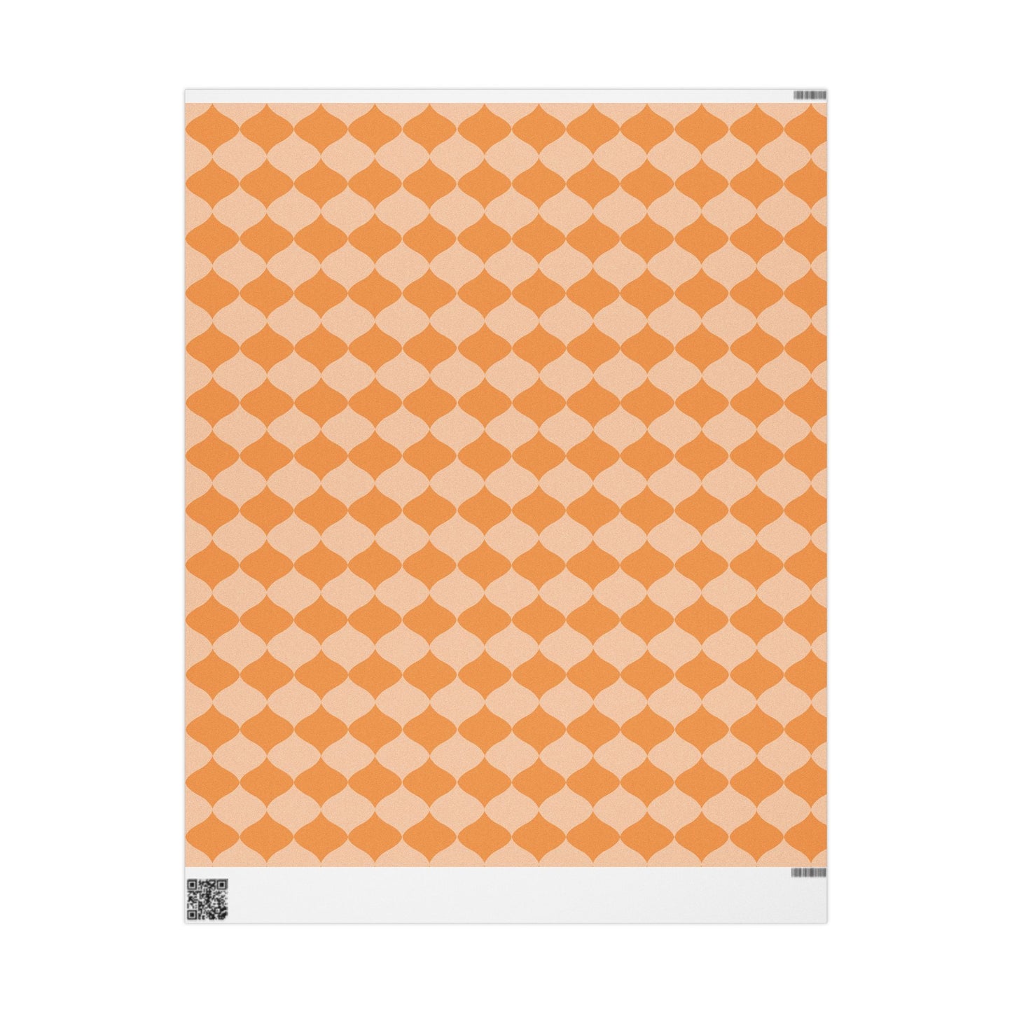 Tangerine Geometric Wrapping Paper Roll