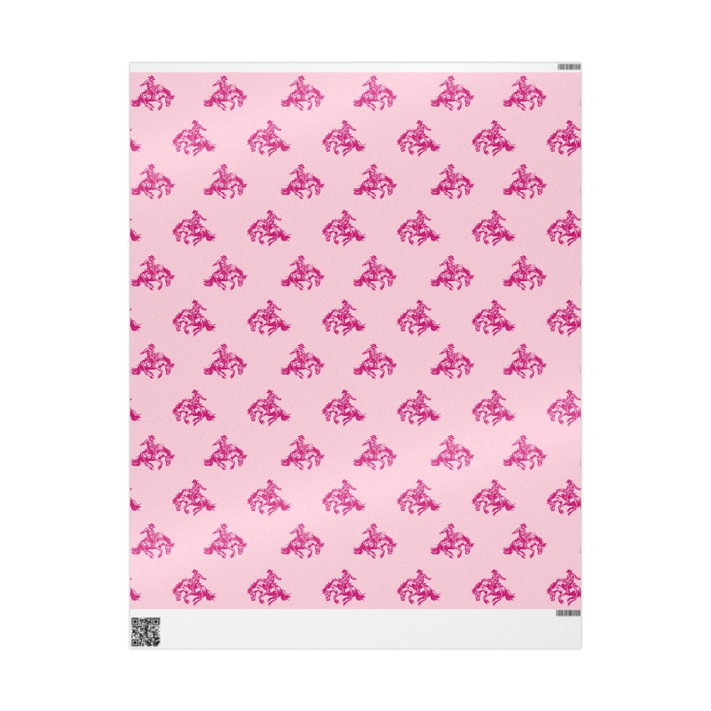 Pink Rodeo Cowboy Western Wrapping Paper Roll
