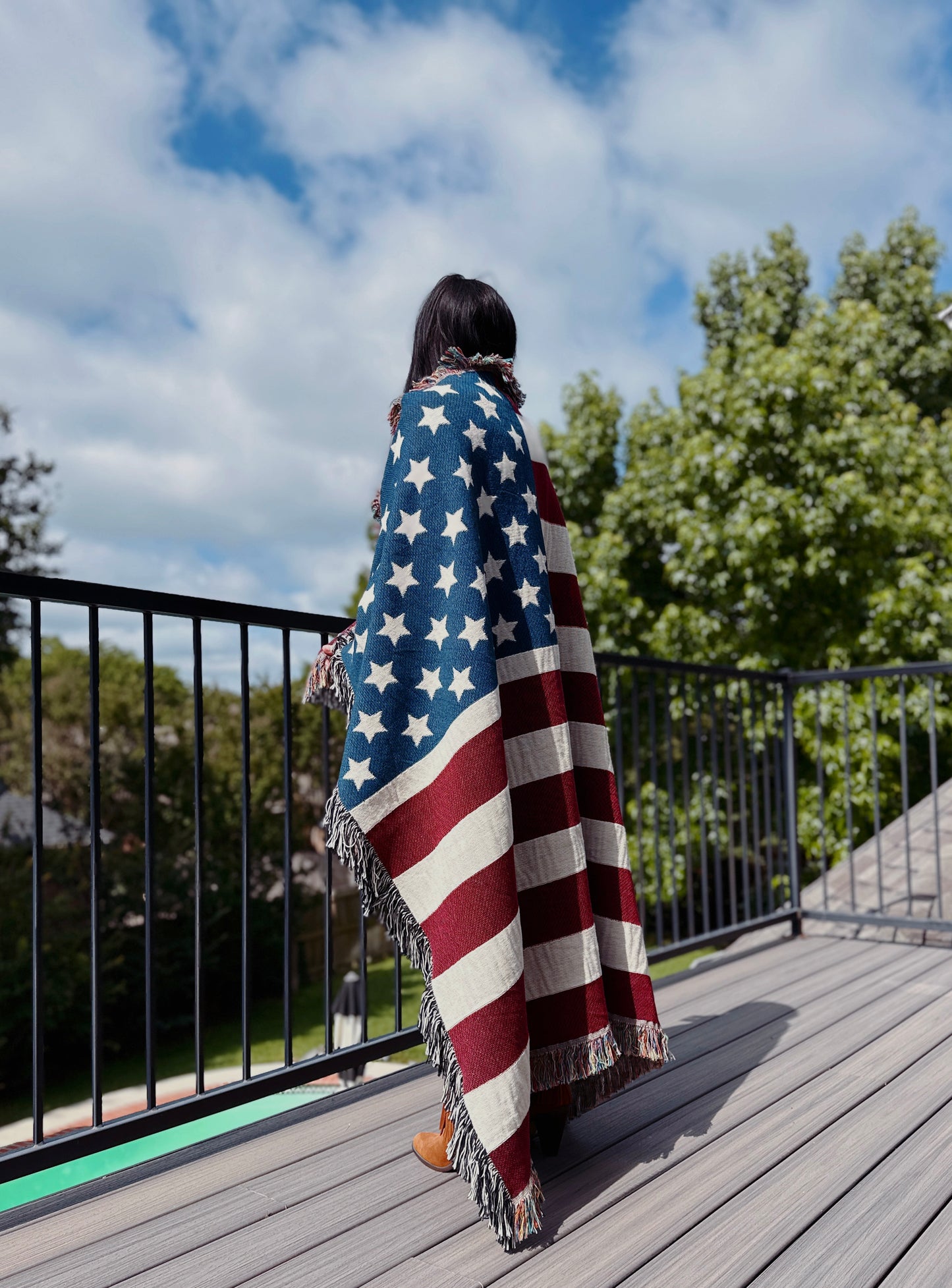 America 250th Flag Woven Blanket